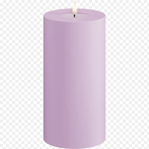 Lavender Outdoor LED Candle 10x20cm