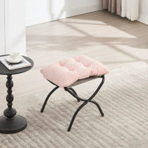 Lazy Chair with Ottoman, Modern Lounge Accent with Armrests & Side Pocket, Pink - Image 6