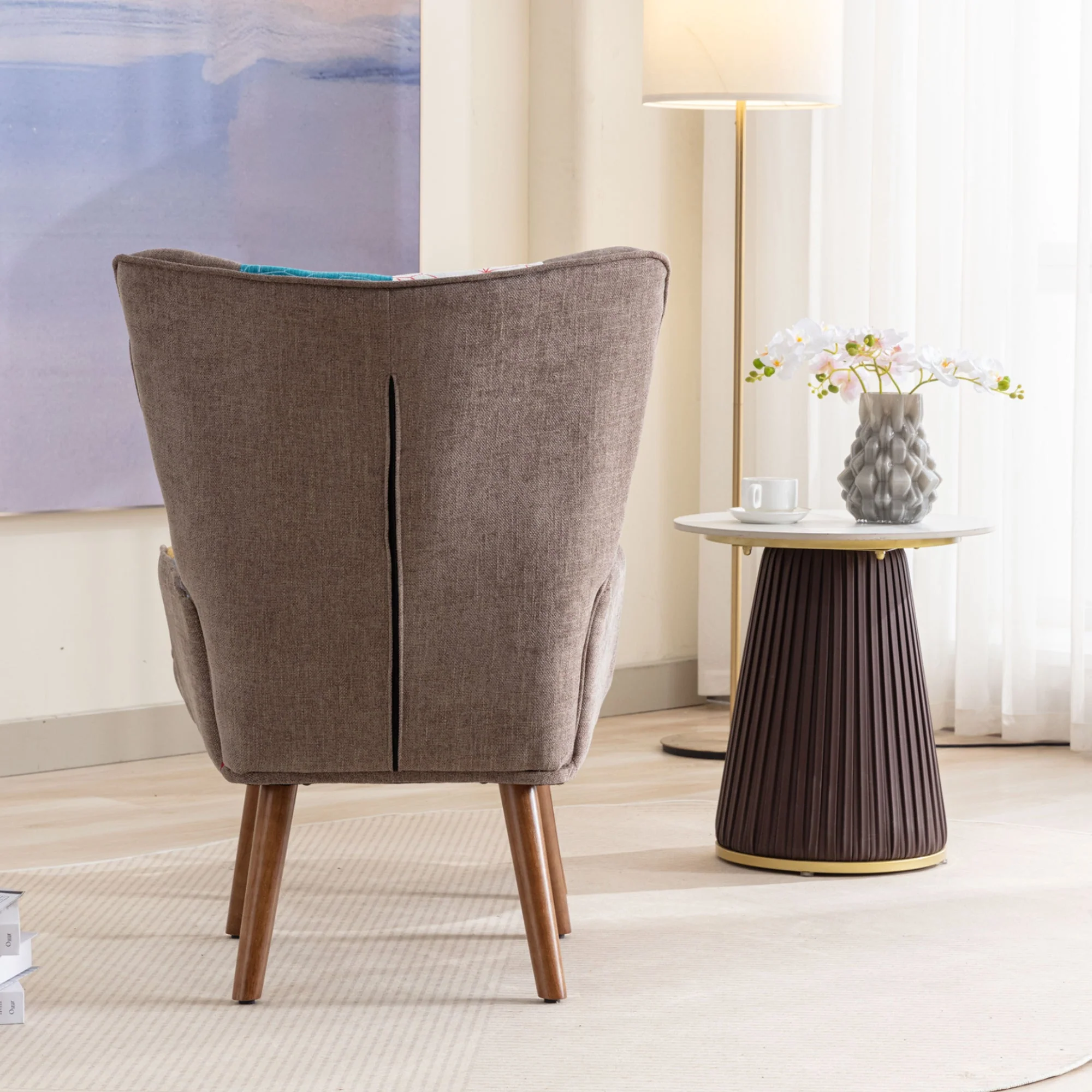 Leisure Chair with Footrest, Backrest, and Cushion, Color-matching - Image 6