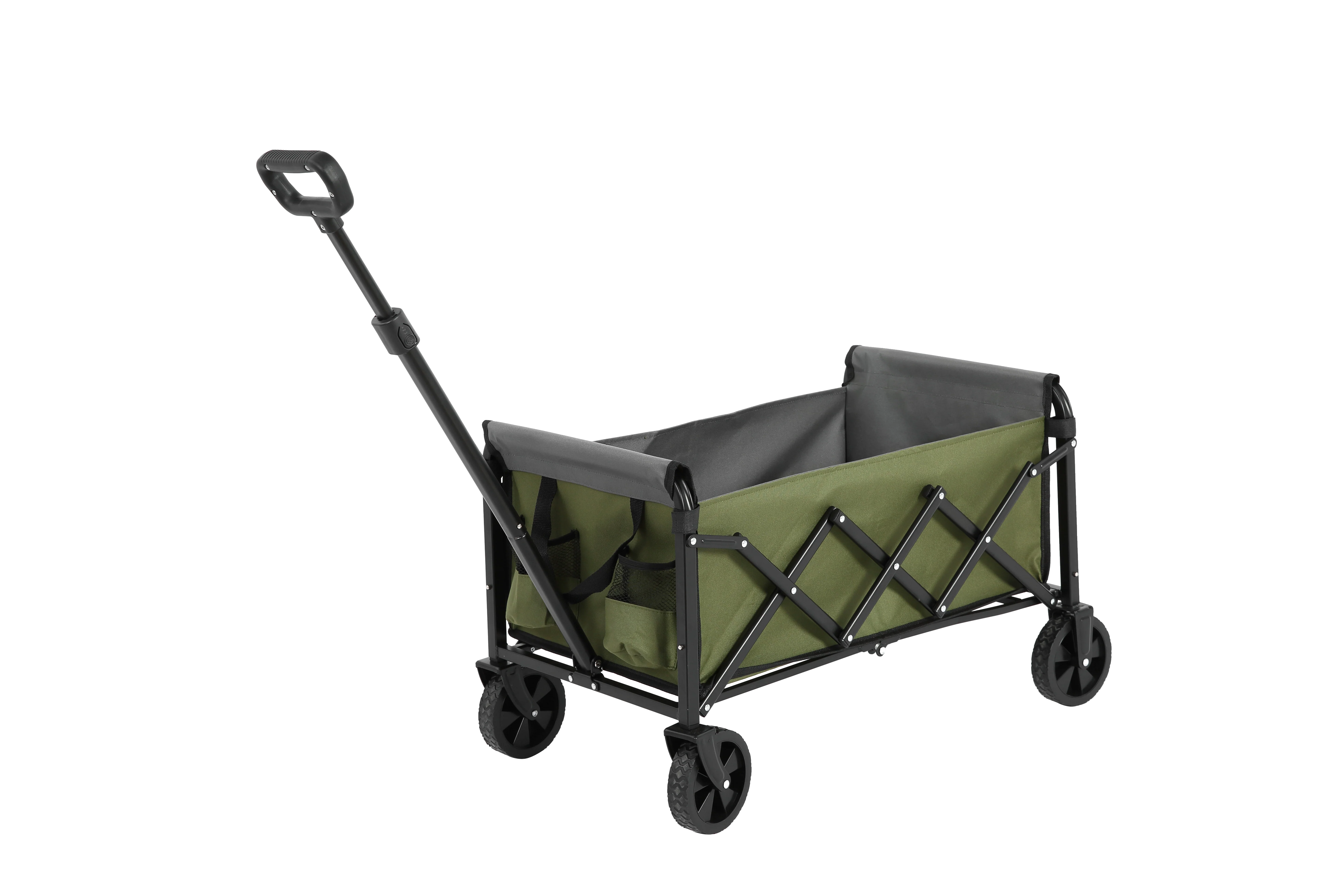 Lightweight Portable Heavy Duty Folding Beach Wagon Outdoor Utility Cart Army Green - Image 10