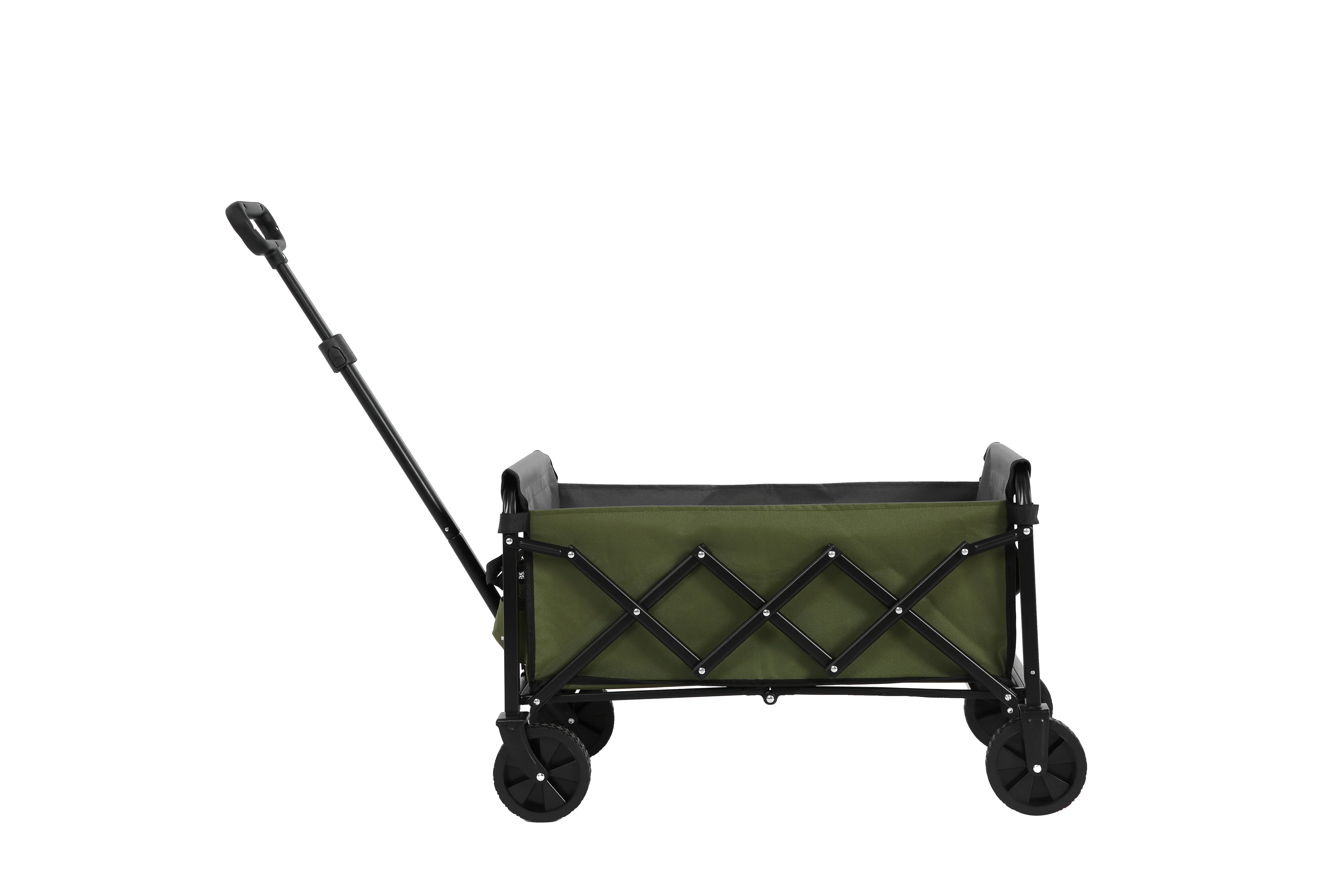 Lightweight Portable Heavy Duty Folding Beach Wagon Outdoor Utility Cart Army Green - Image 11