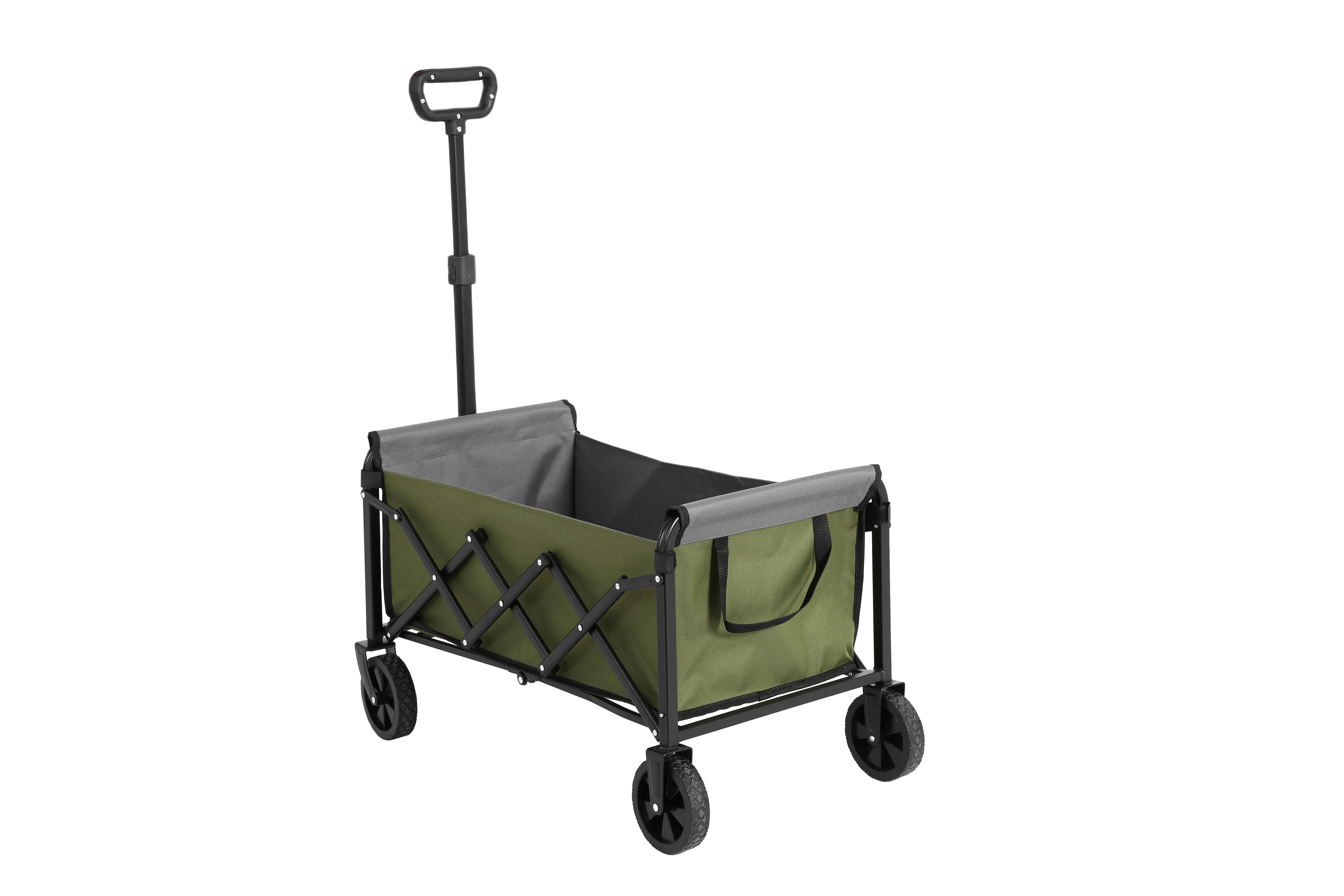 Lightweight Portable Heavy Duty Folding Beach Wagon Outdoor Utility Cart Army Green - Image 7