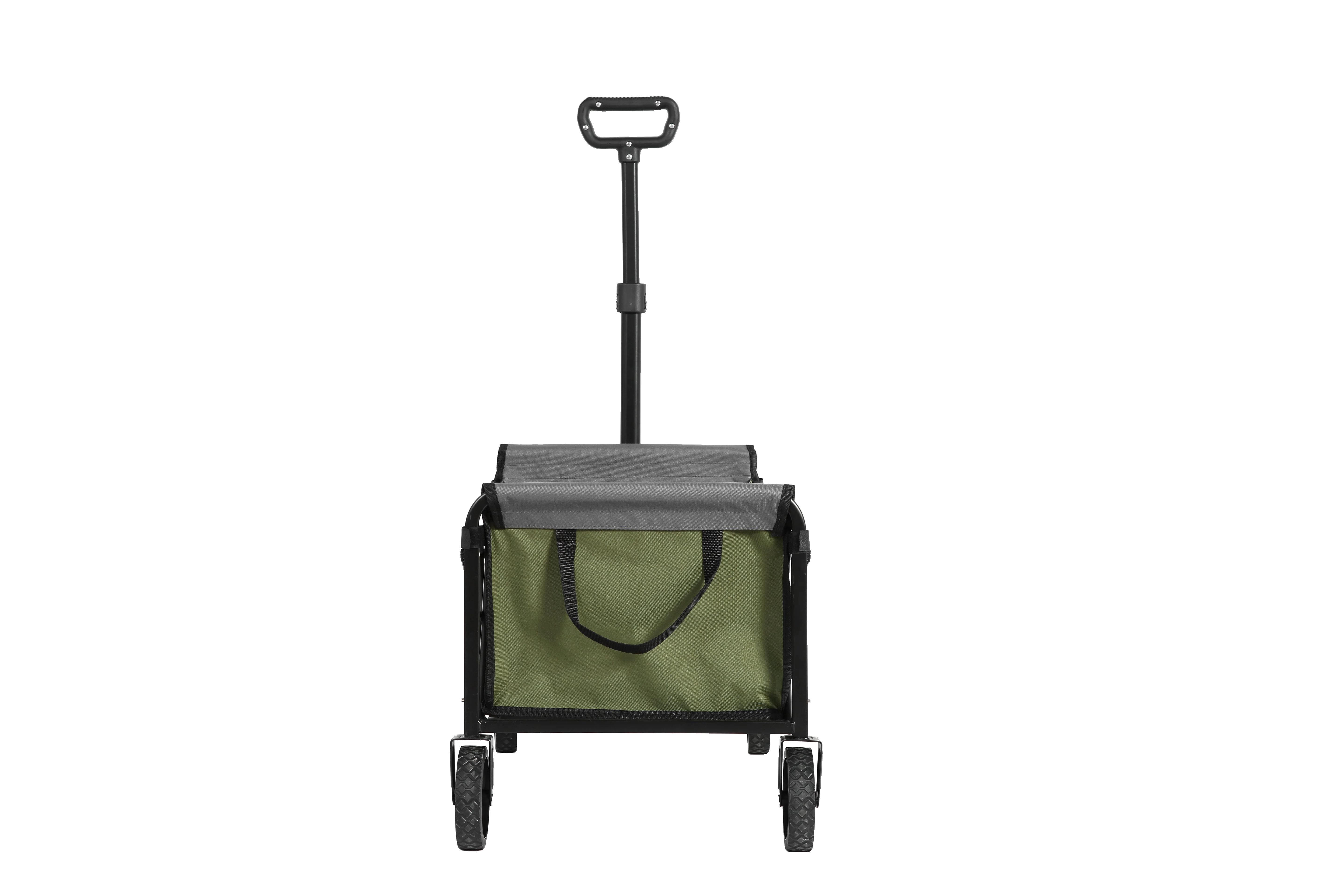 Lightweight Portable Heavy Duty Folding Beach Wagon Outdoor Utility Cart Army Green - Image 9