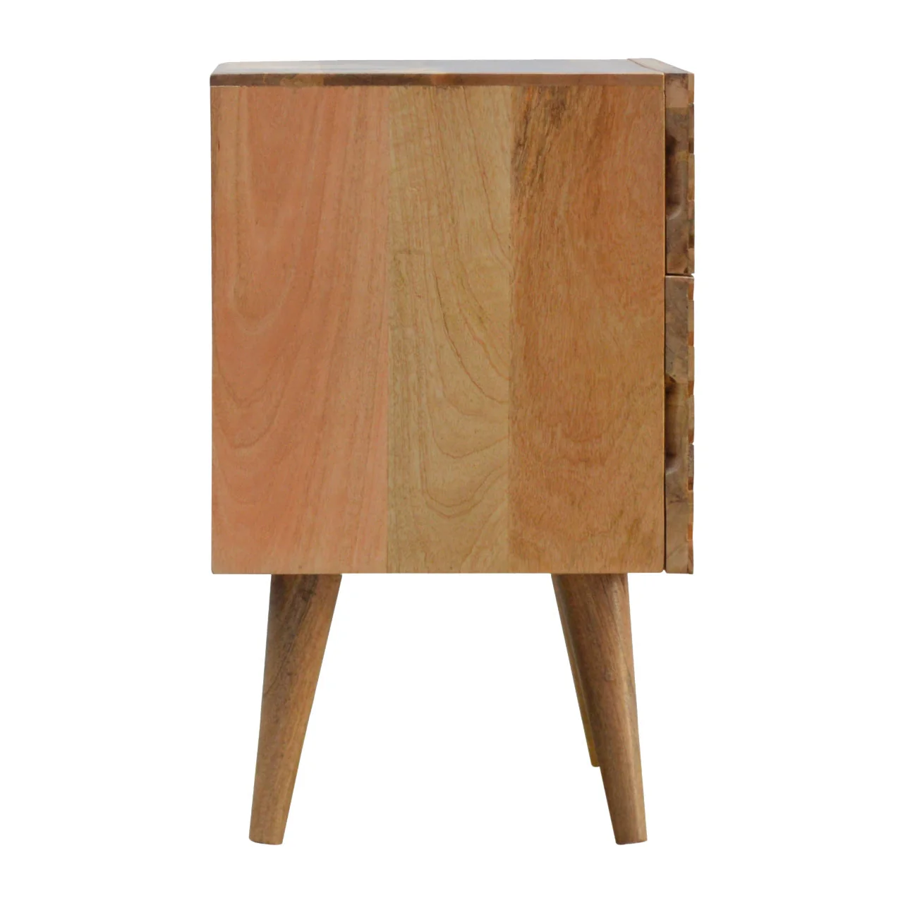 Lille 2 Drawer Bedside, Solid Wood Brown - Image 5