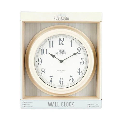 LN Wall Clock Cream