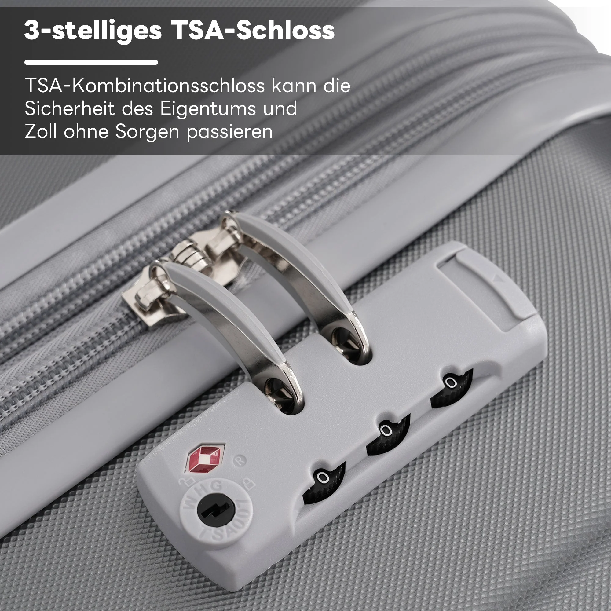 Luggage Set S&M&L&XL, Telescopic Handles, 360° Double Wheels, TSA Lock, Hard Shell - Image 8