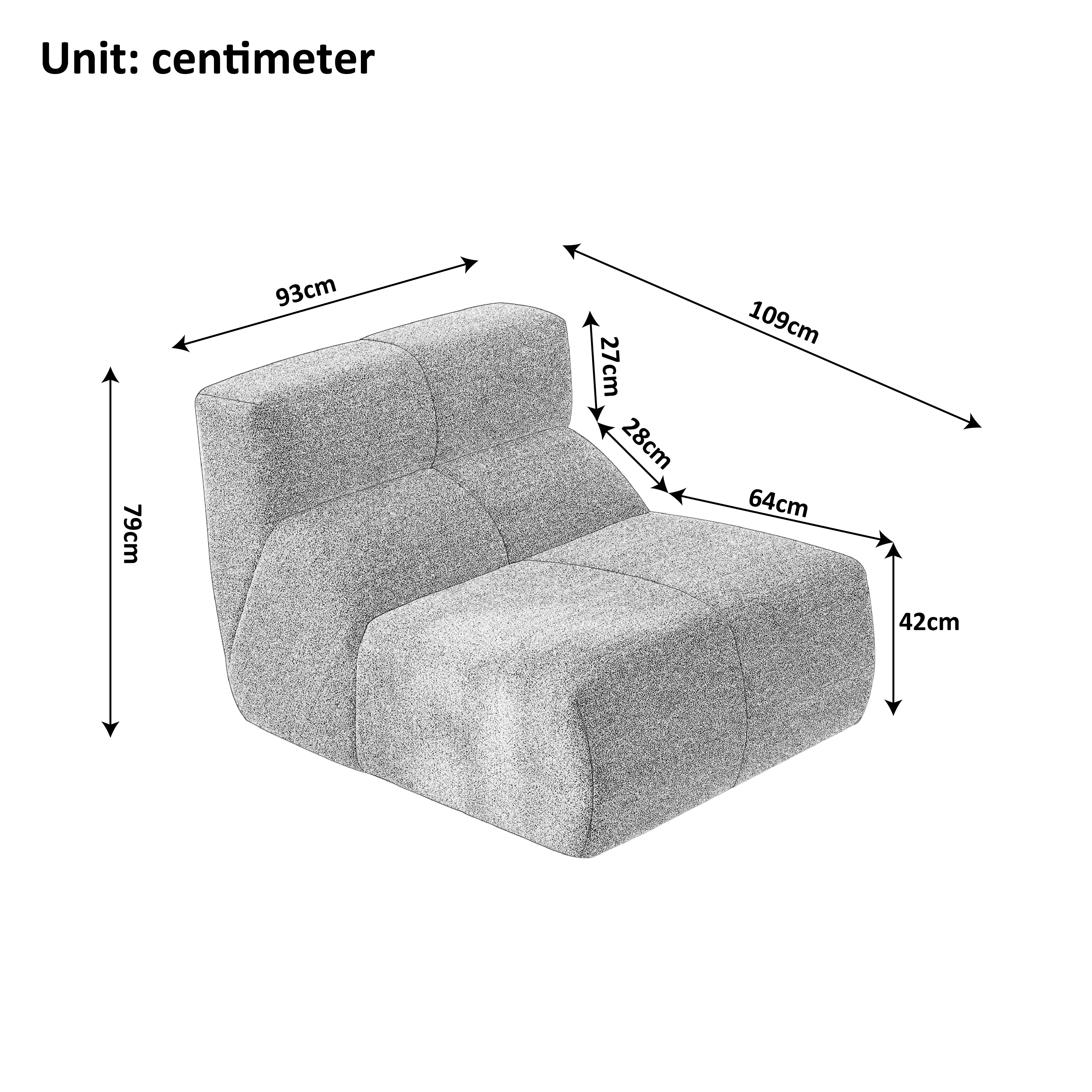 Luxury Cloud-Soft Raindrop Single Sofa Chair, Perfect for Living Rooms, Velvet - Image 2