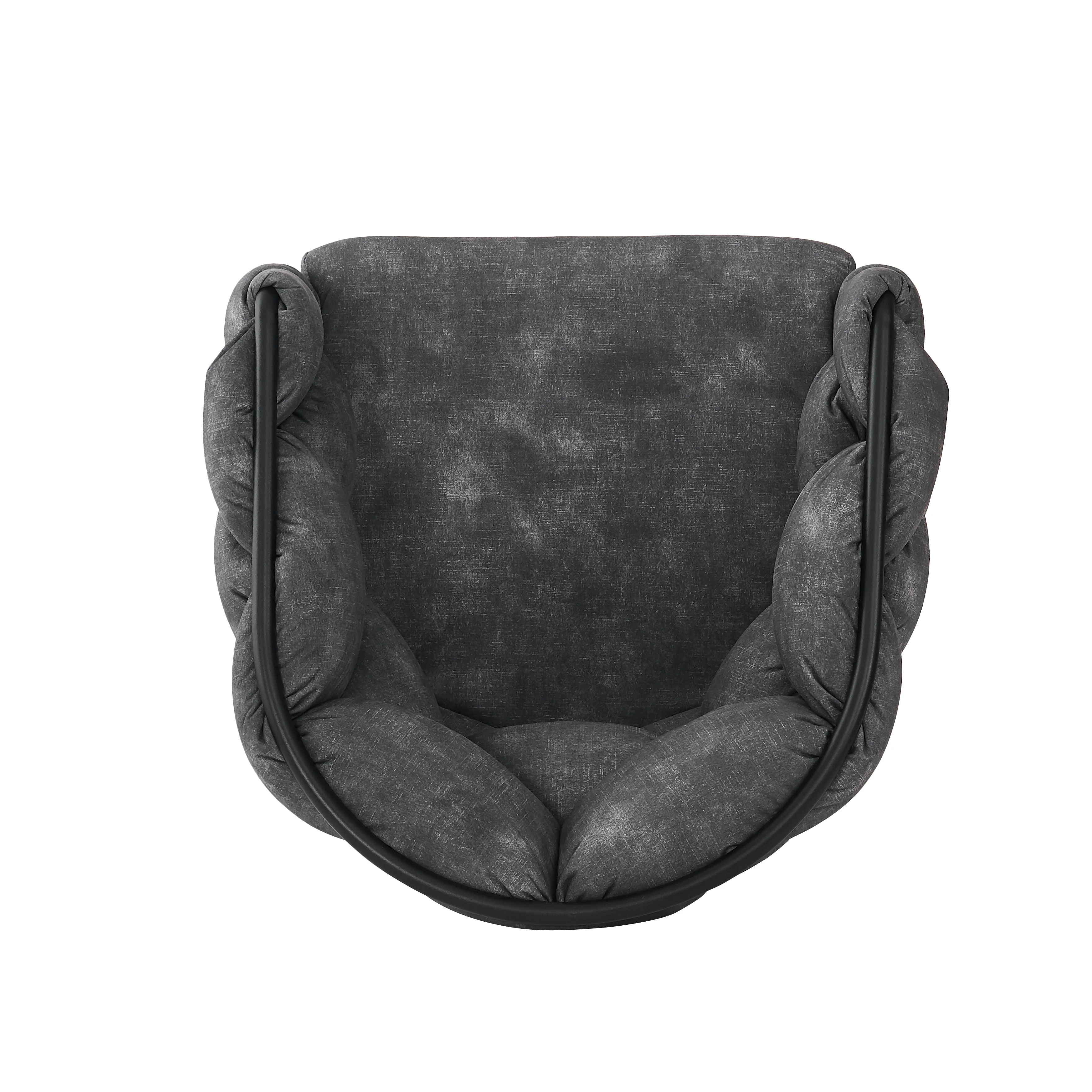 Luxury Velvet Swivel Chairs Set of 2 360° Ergonomic - Grey - Image 9