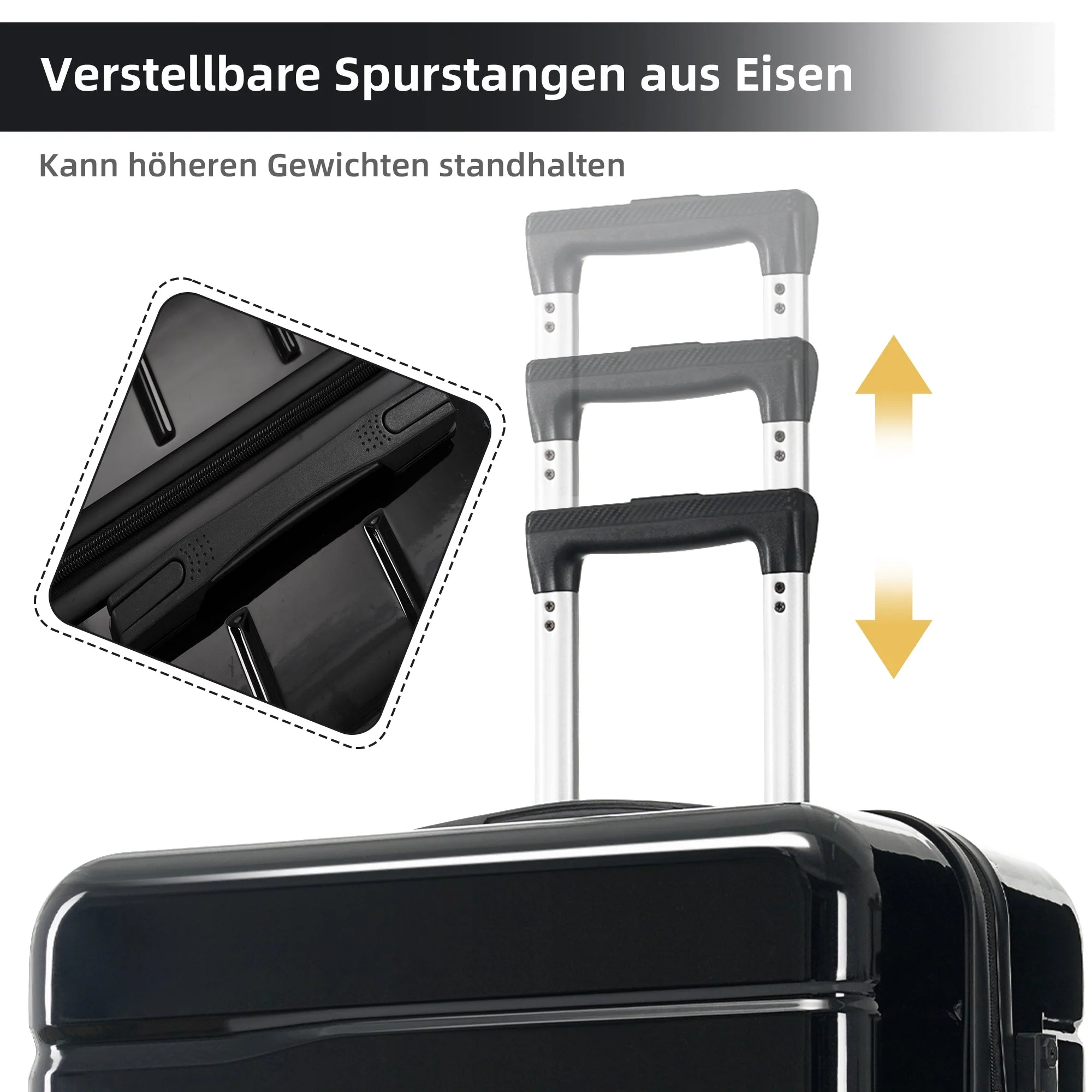 M-L-XL Suitcase Set with TSA Lock, 360° Spinner Wheels, ABS+PC Material - Image 9