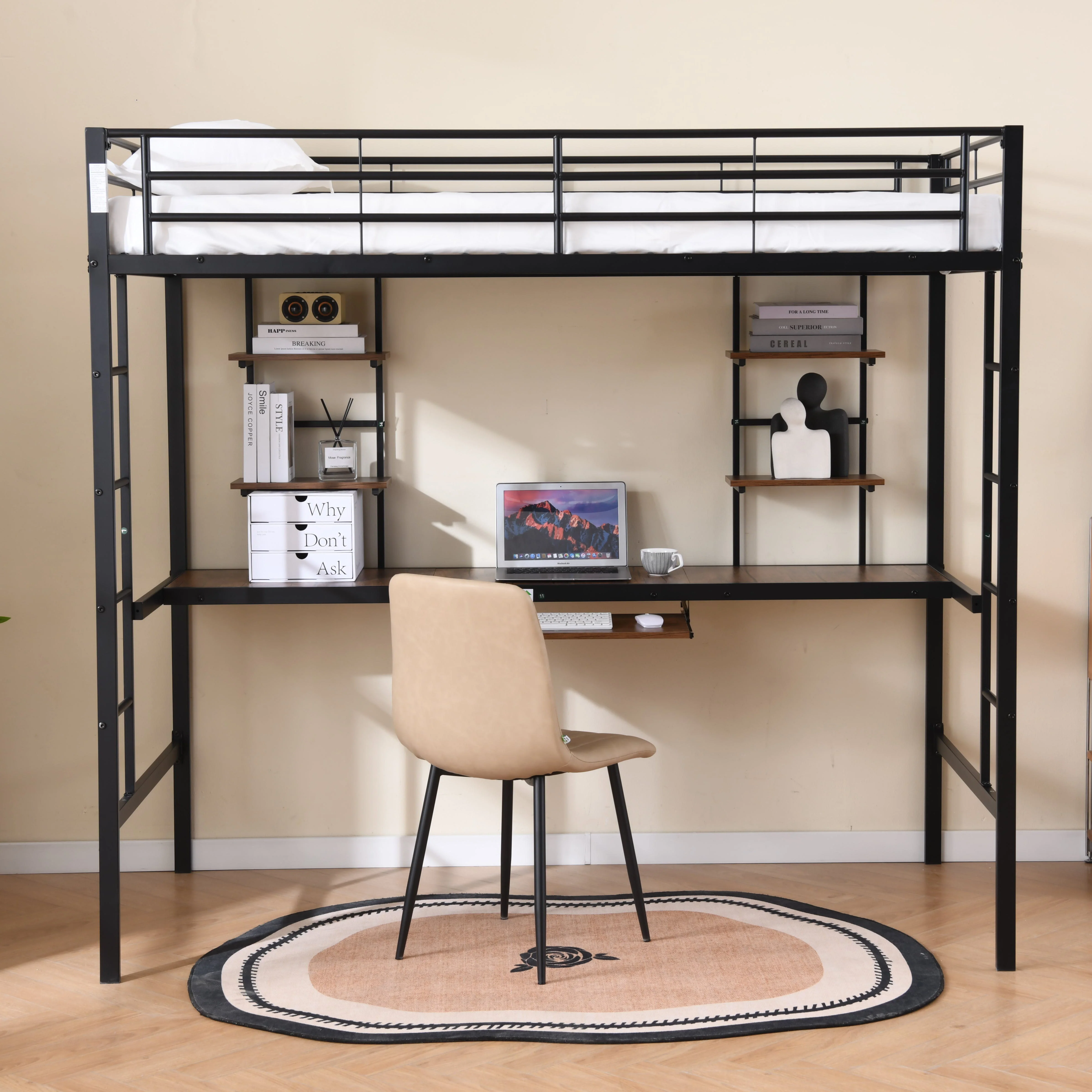 Metal Bed 190x90cm Multifunctional Space-Saving - Image 4