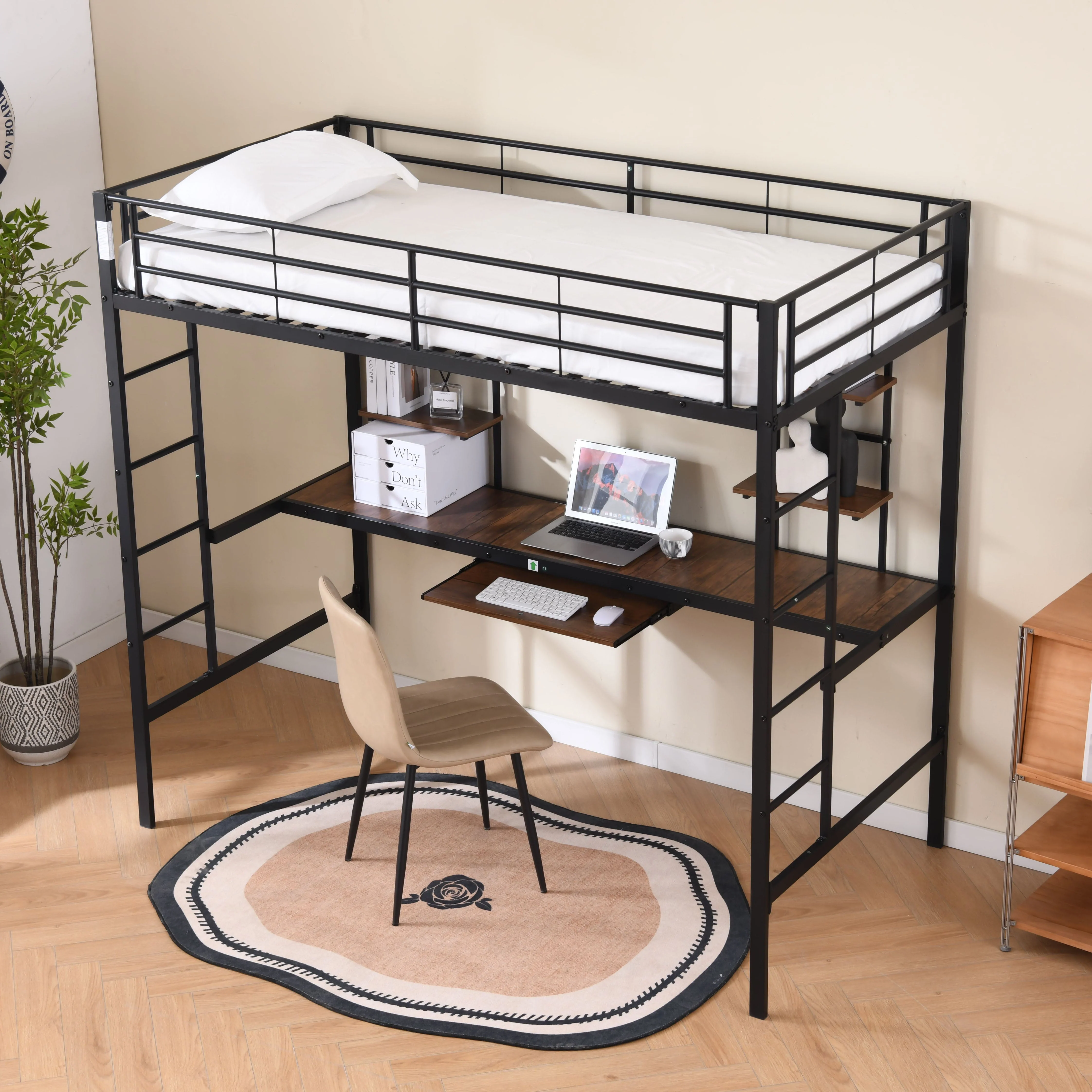 Metal Bed 190x90cm Multifunctional Space-Saving - Image 5