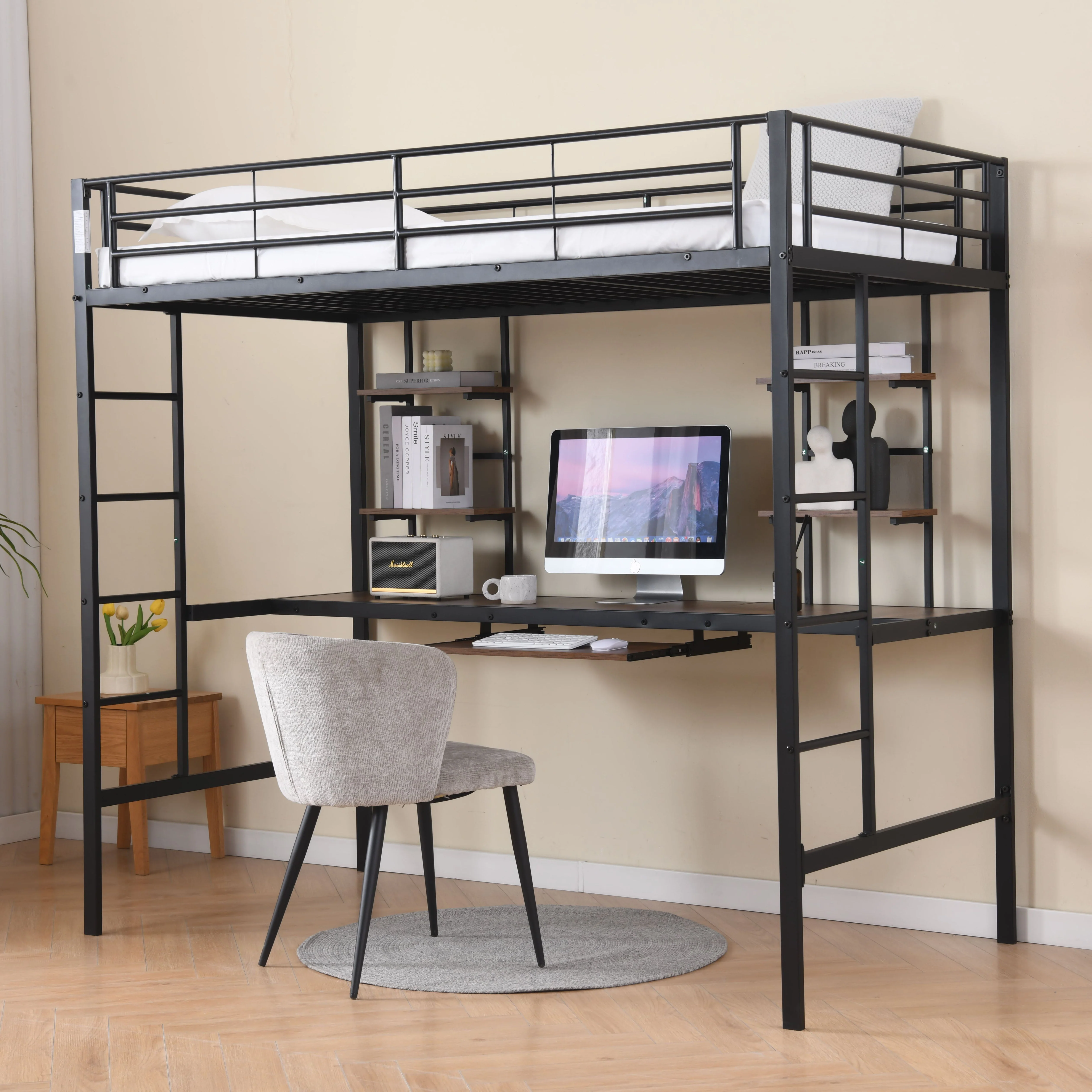 Metal Bed 190x90cm Multifunctional Space-Saving - Image 6