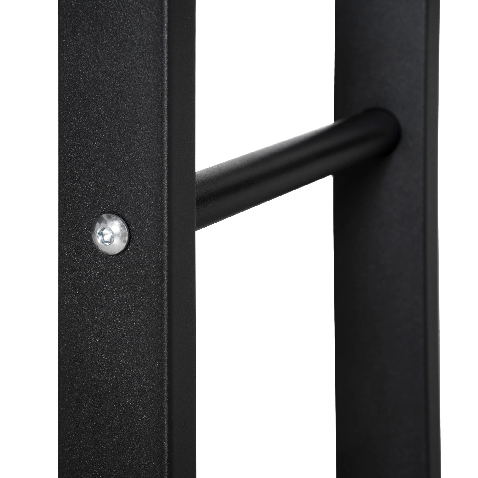 Metal Firewood Log Holder Tall Fireplace Wood Storage Shelf Black - Image 7