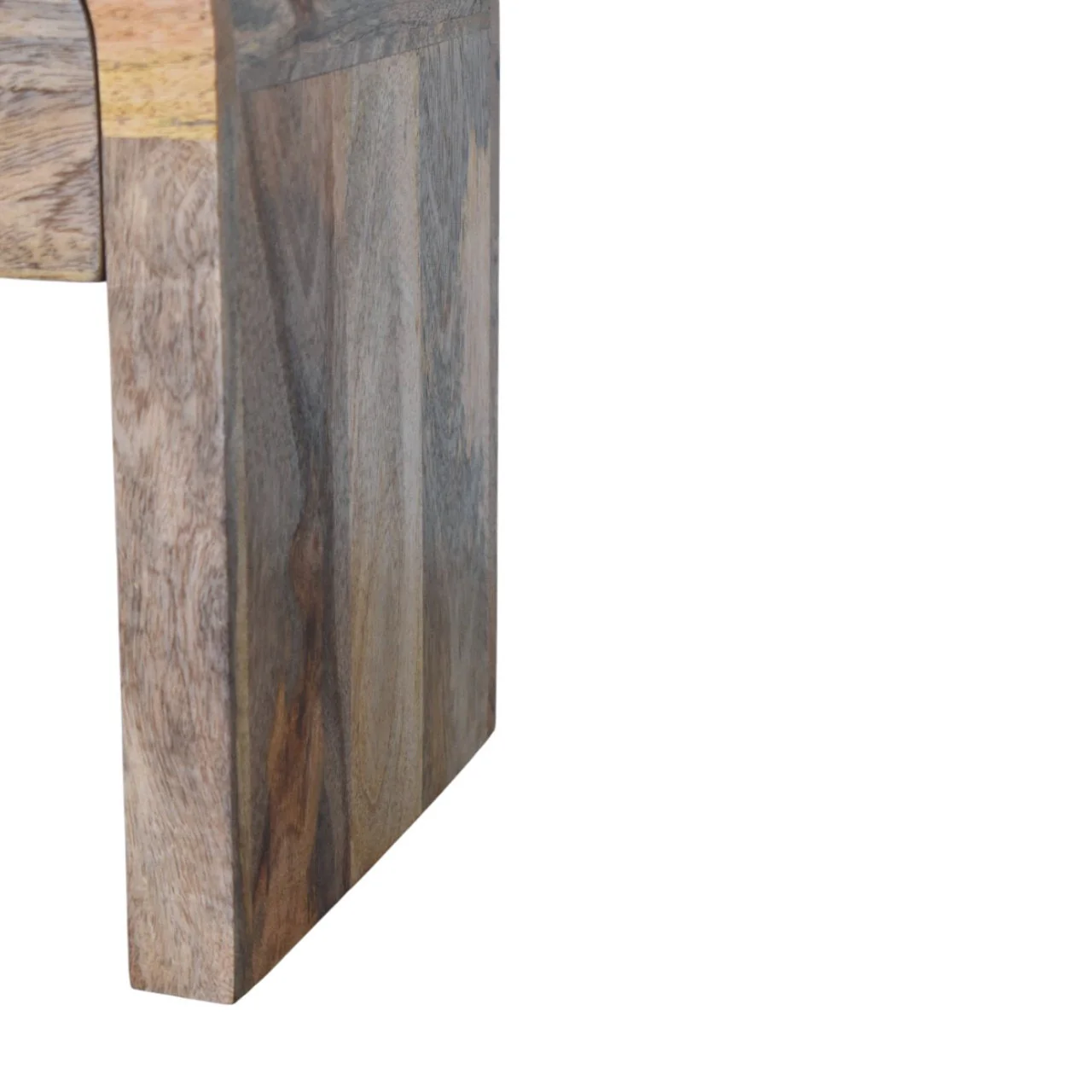 Mini Darcy Nightstand, Curved Edges 1 Drawer, Solid Wood Brown - Image 6