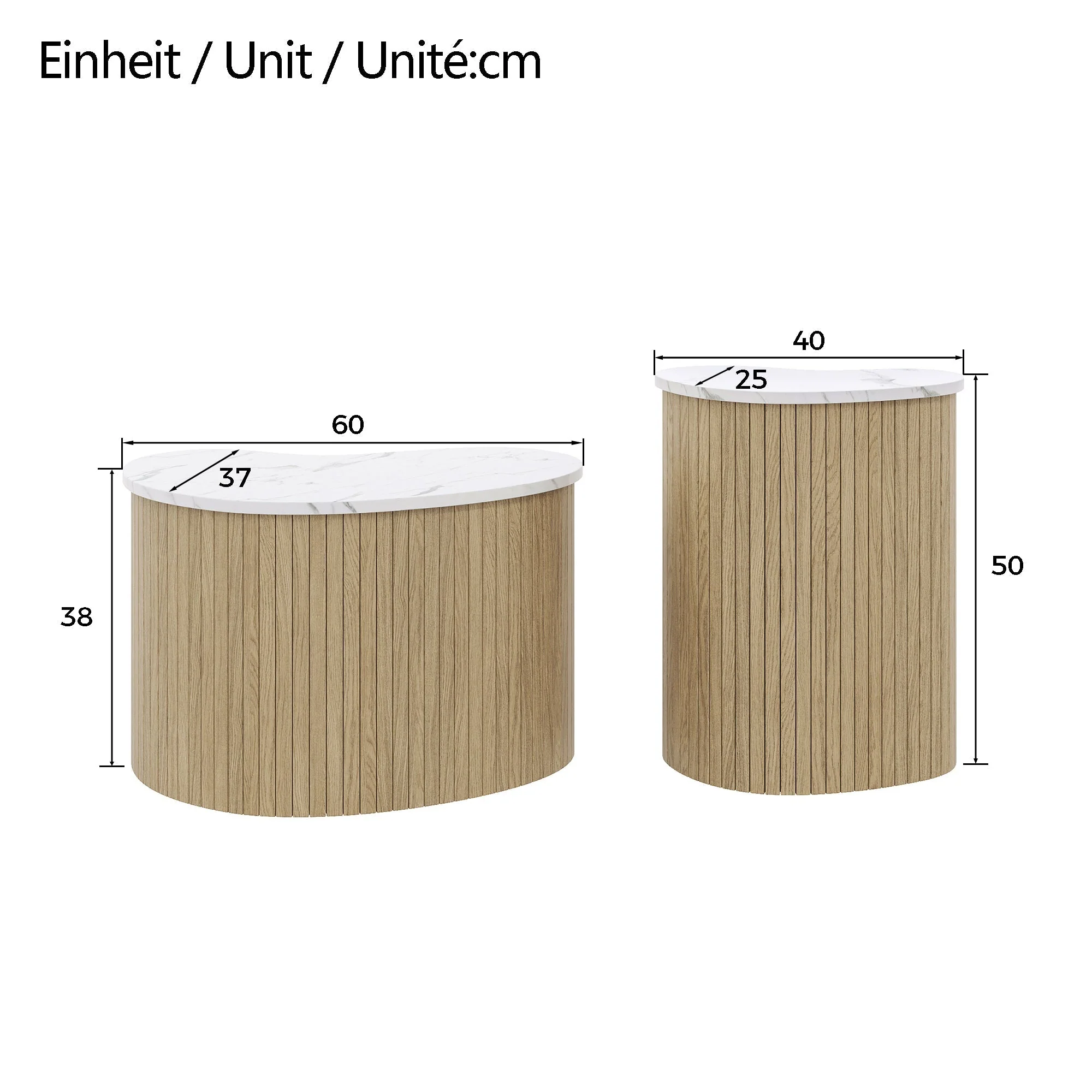 Minimalist Coffee Table Multifunctional Scandinavian - Marble/Wood Grain - Image 4