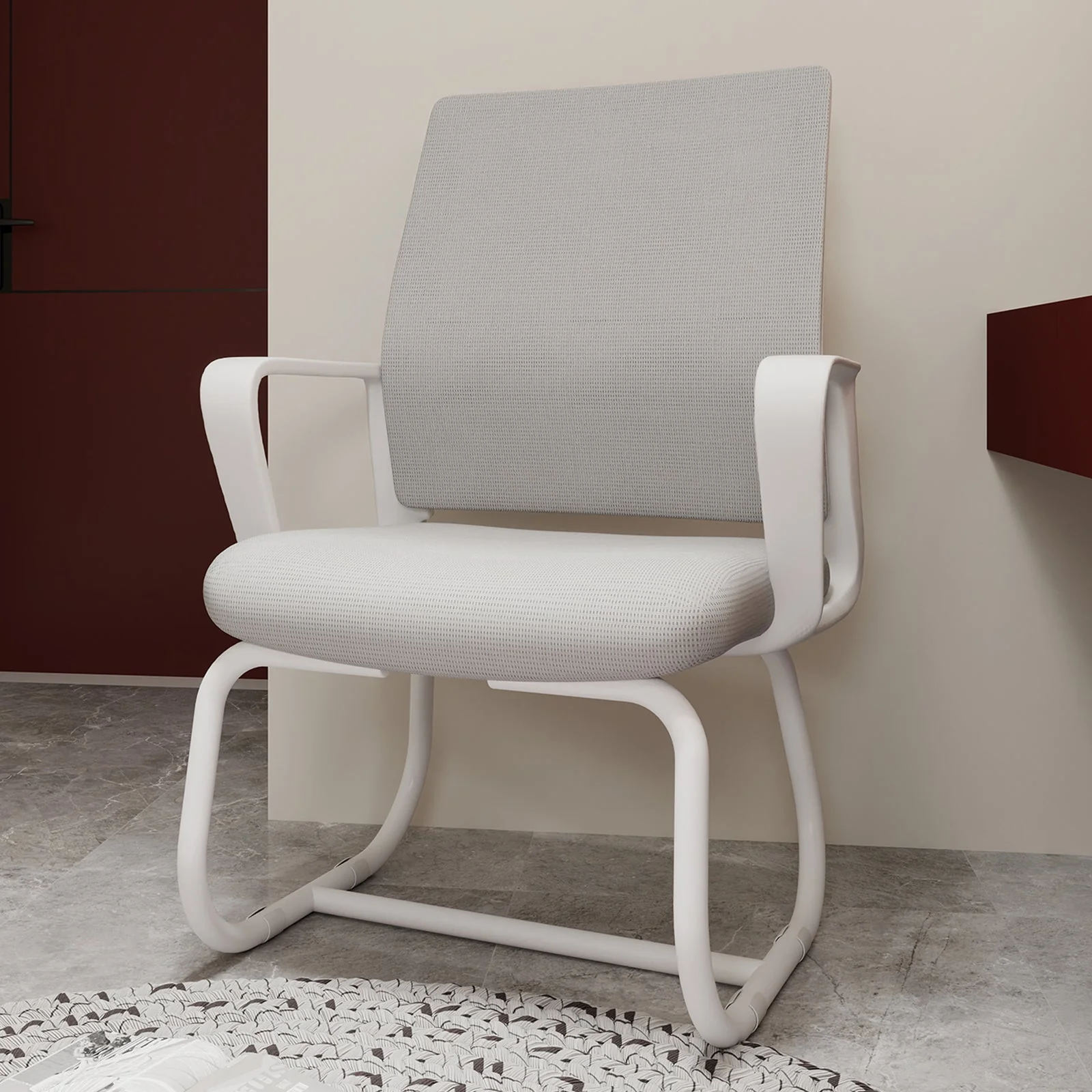 Minimalist Modern Office Chair, Soft & Comfortable, Metal Frame