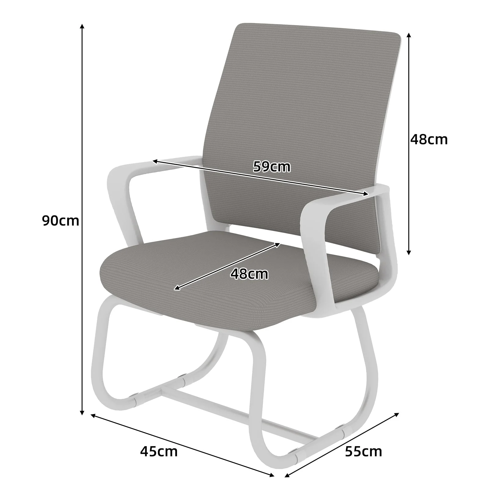 Minimalist Modern Office Chair, Soft & Comfortable, Metal Frame - Image 7