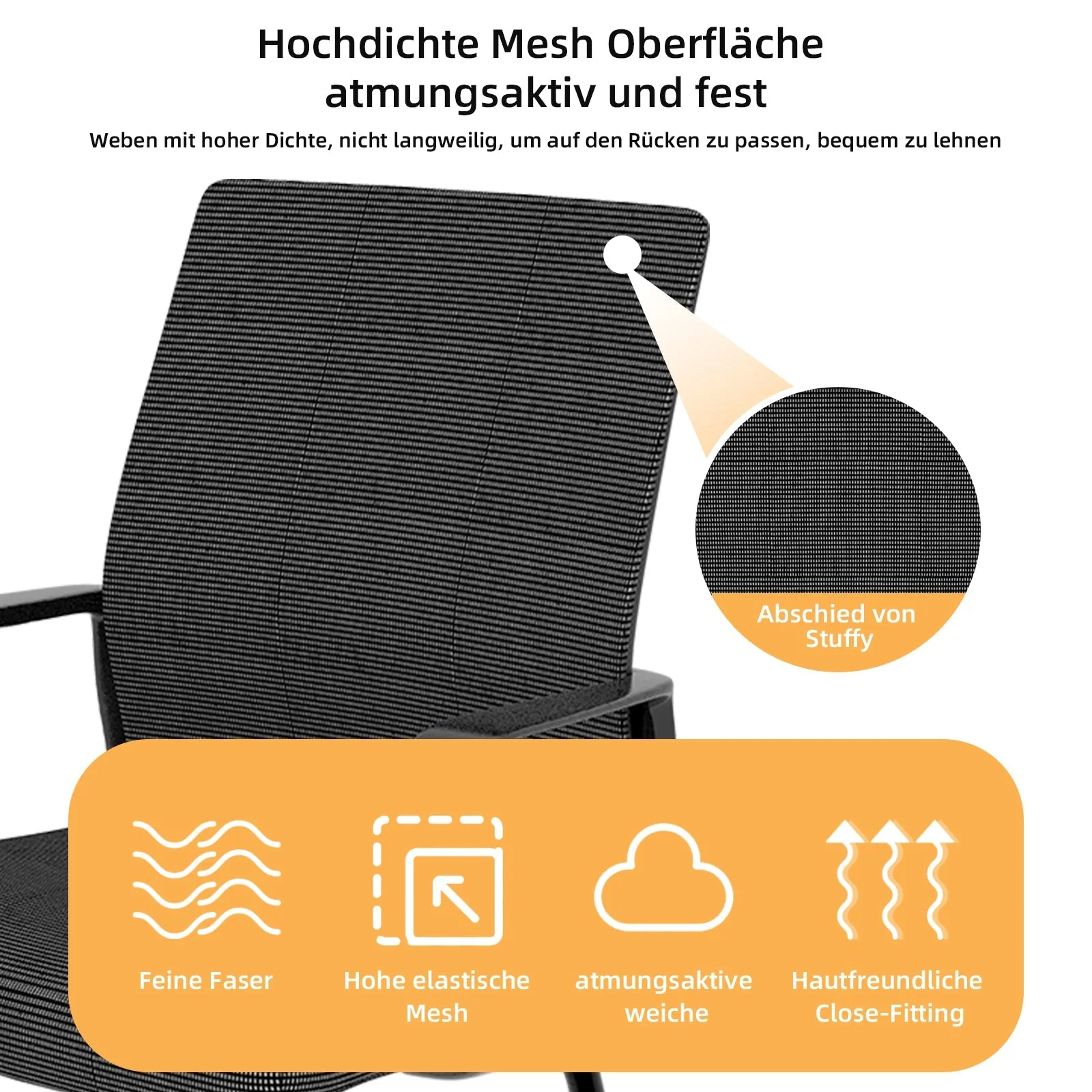 Minimalist Office Chair - Modern, Comfortable, Metal Frame - Image 8