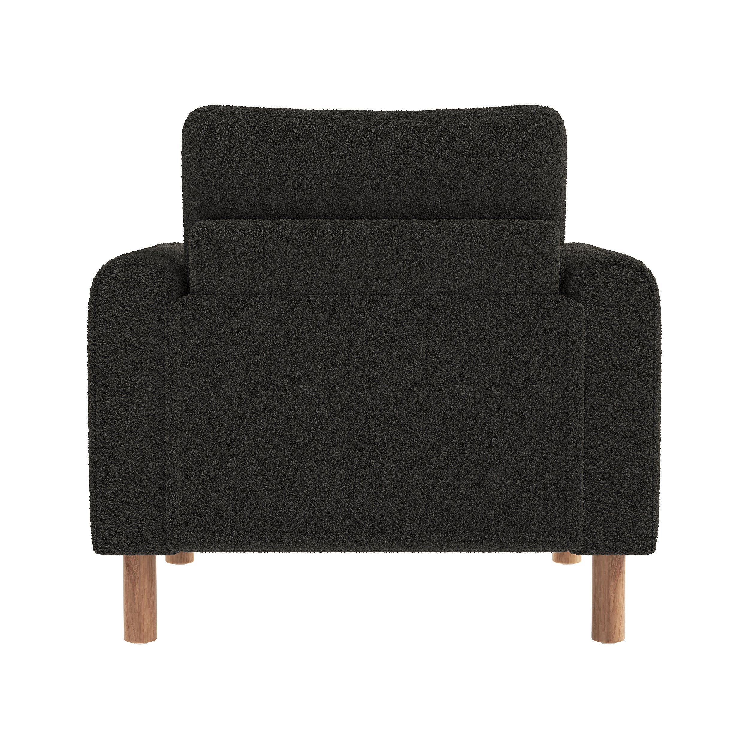 Modern Armchair, Thick Cushion Single Seater, Gray - Image 9