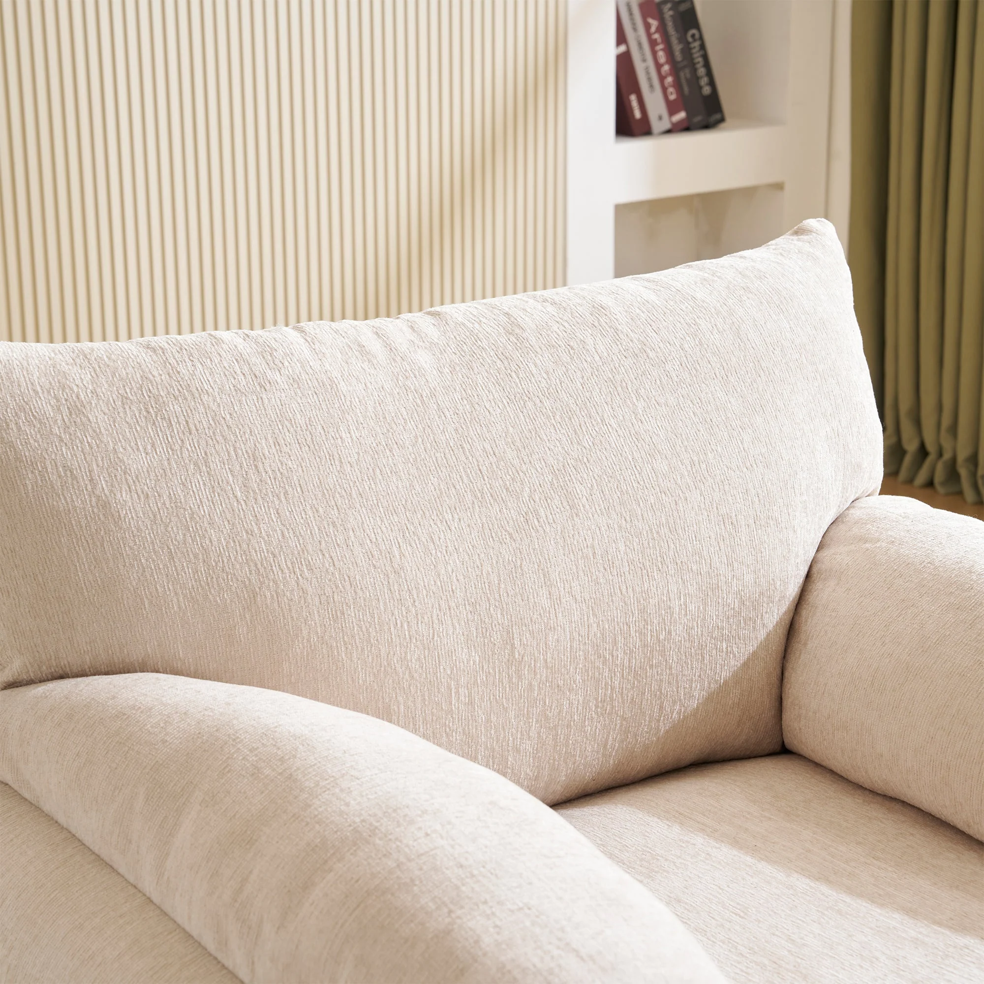 Modern design oversized armchair, decorative single sofa leisure chair, chenille fabric - Image 6
