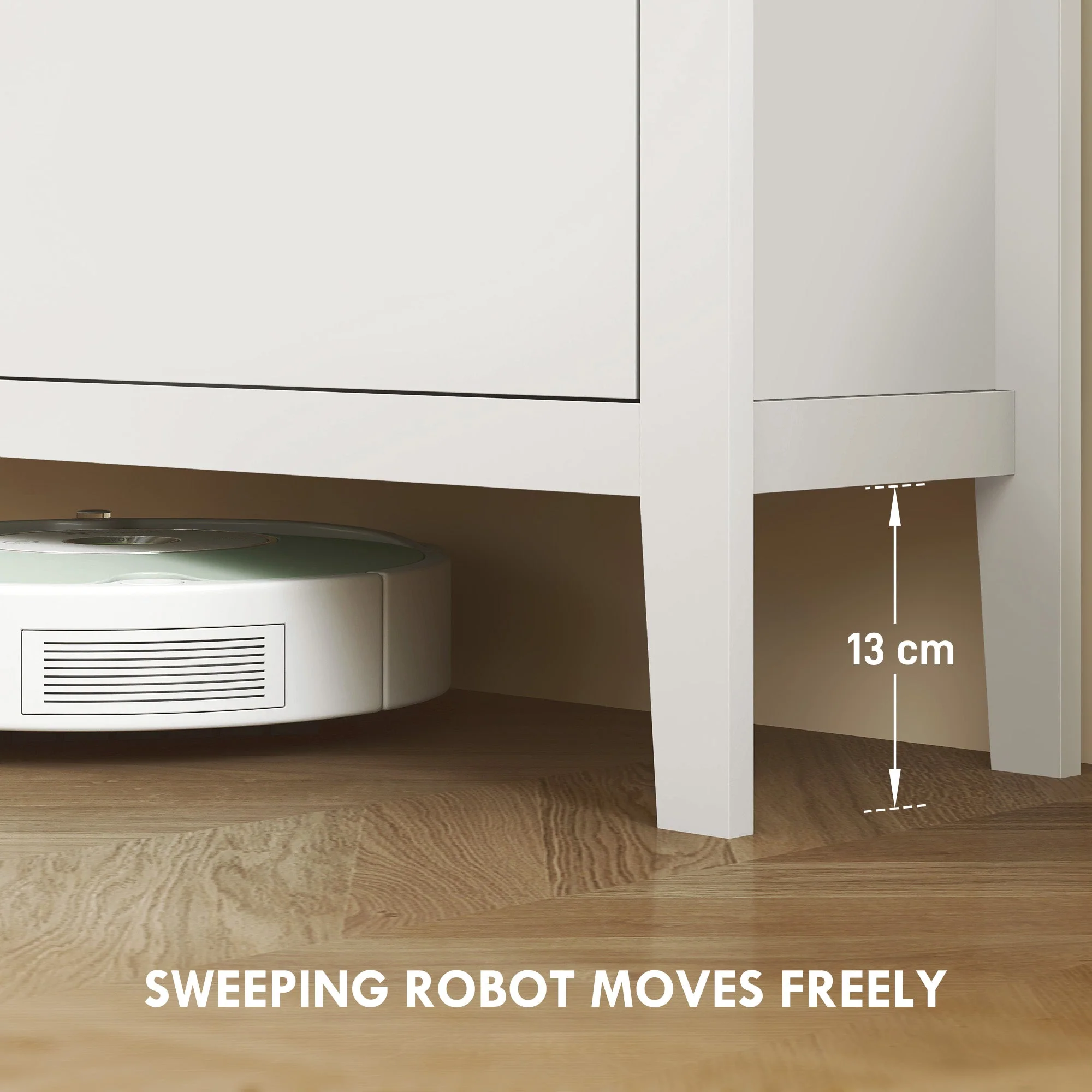 Modern Four-Drawer Shoe Cabinet with 20-Pair Capacity - White - Image 6