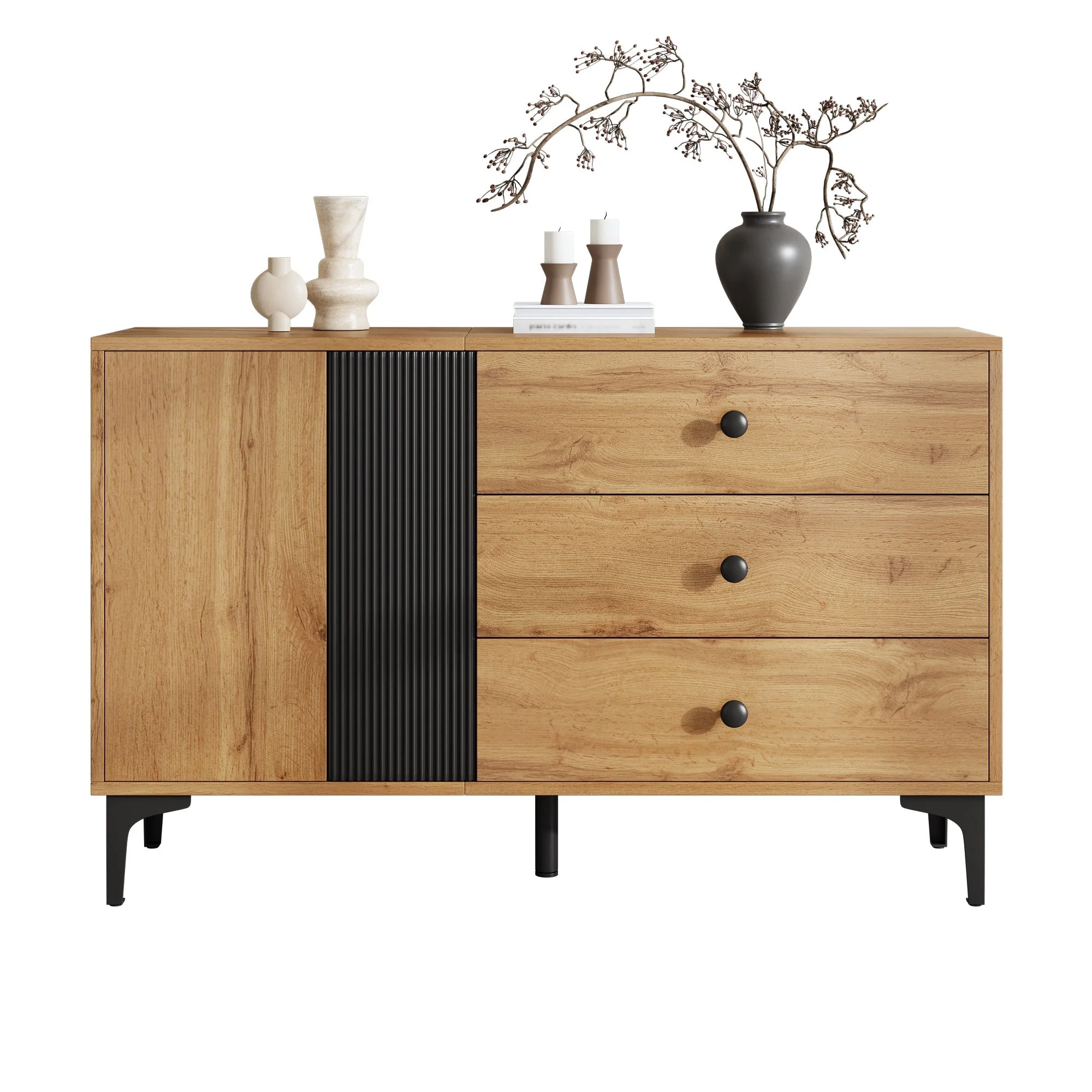 Modern Sideboard Buffet Storage Cabinet 120x35x76 cm - Image 2