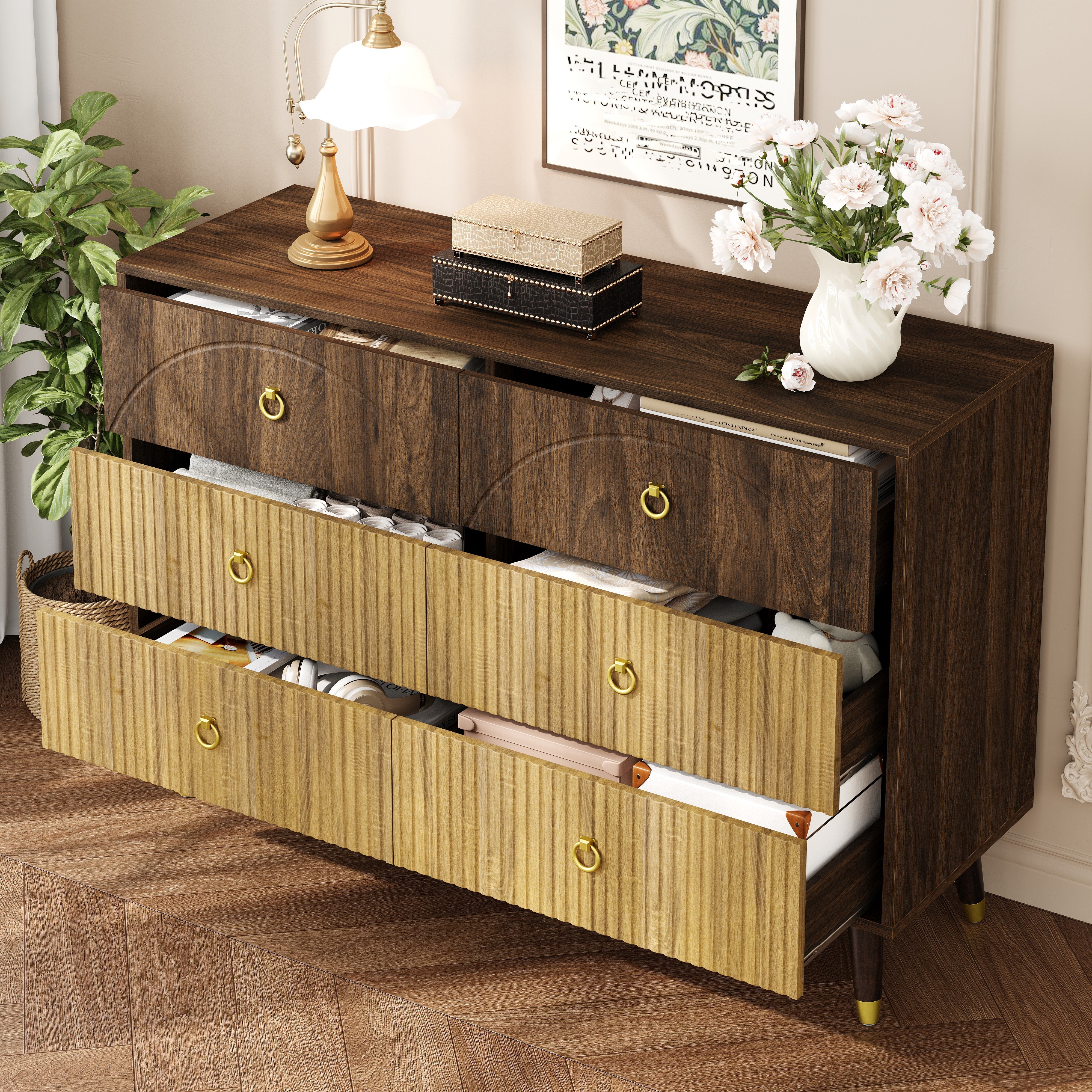 Modern Sideboard Storage Cabinet Chest of Drawers 120x40x81cm Multi-Use - Image 4