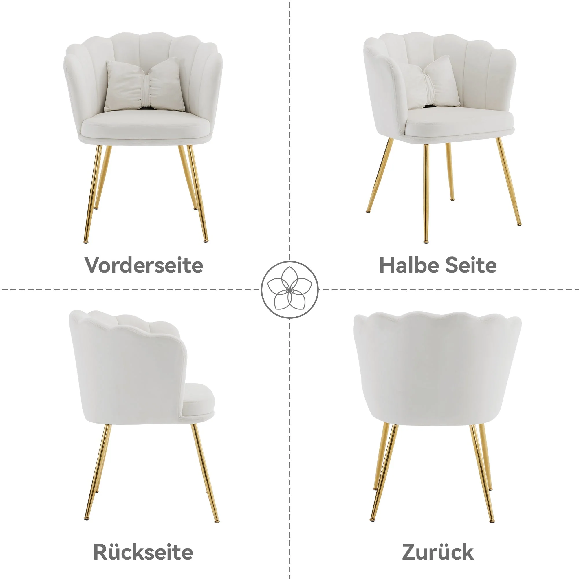 Modern velvet armchair, comfortable upholstered decorative chair, gold-plated metal legs - Image 6