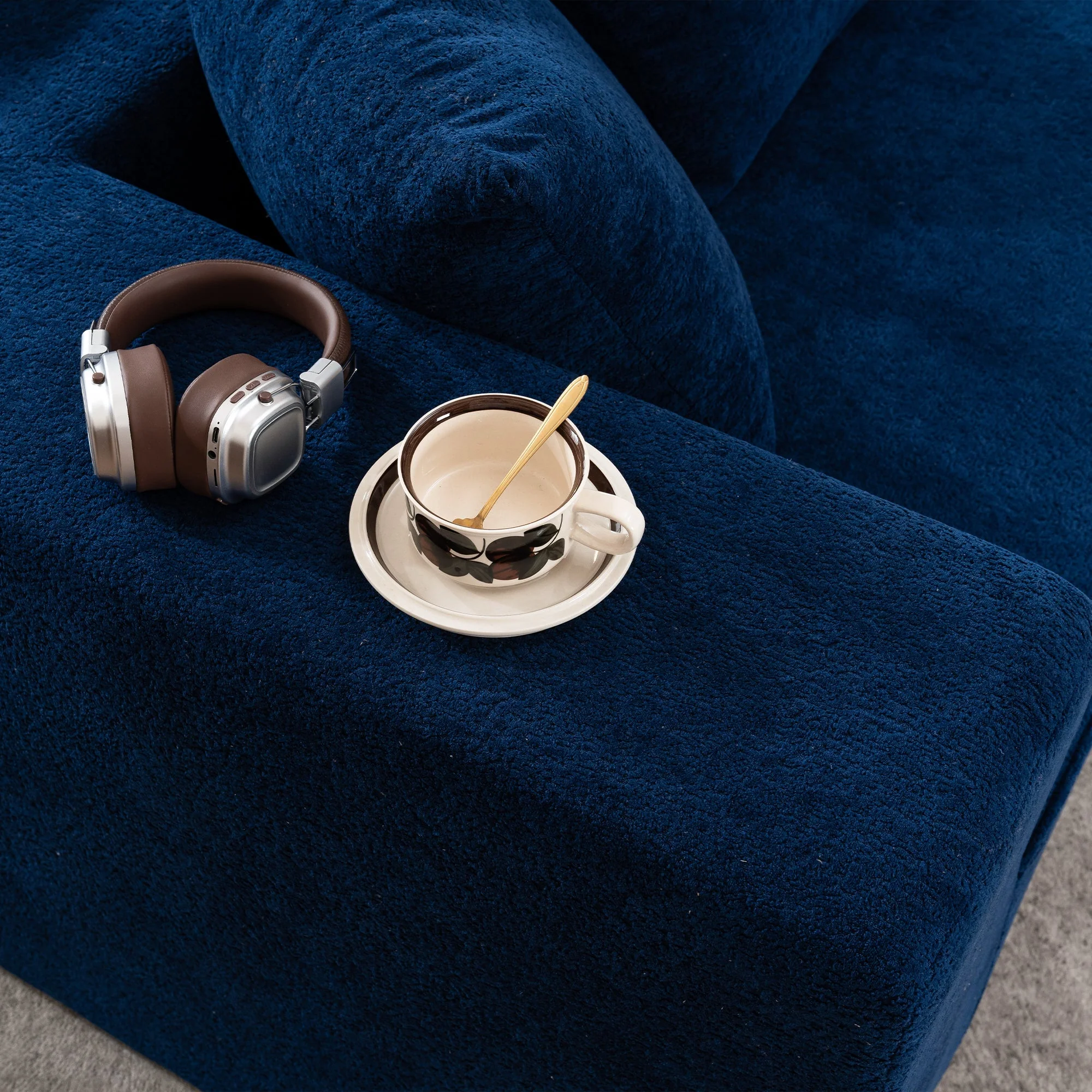 Modular Cloud Sofa Boneless Segmented No Assembly - Chenille Fabric - Image 10