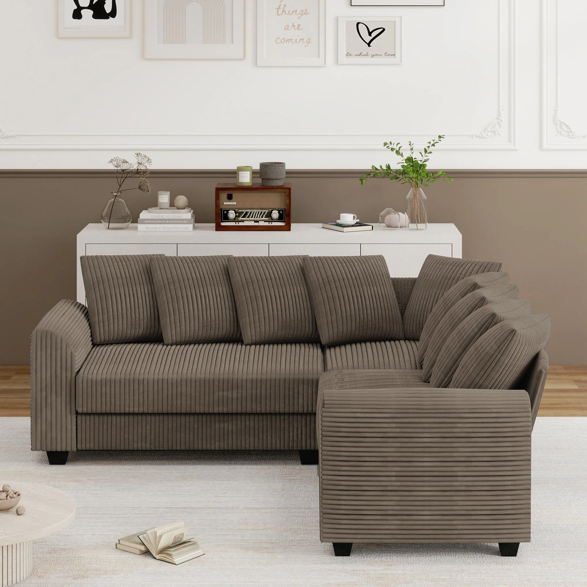 Modular Combination Sofa L-Shaped Corner with Movable Cushions - Image 2