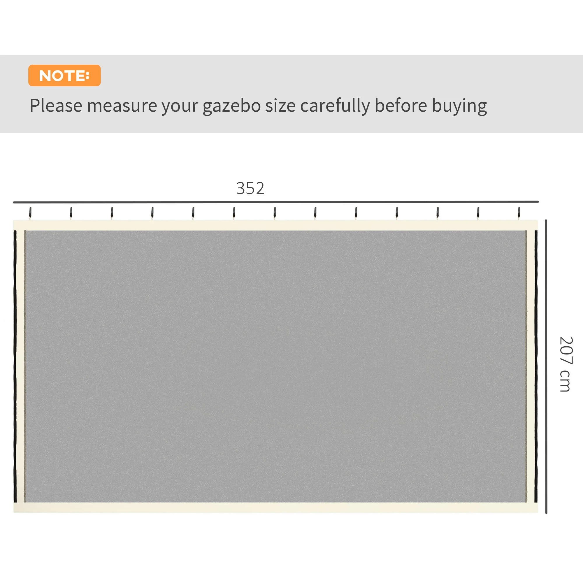 Mosquito Net 3x4 Gazebo 4 Side Panels Nylon Mesh, Black - Image 3