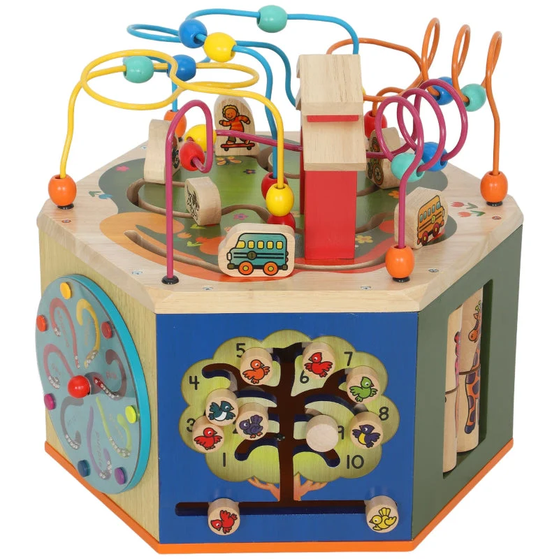 Motor Skills Cube 8-in-1 Activity Bead Maze - Multicoloured - Image 8
