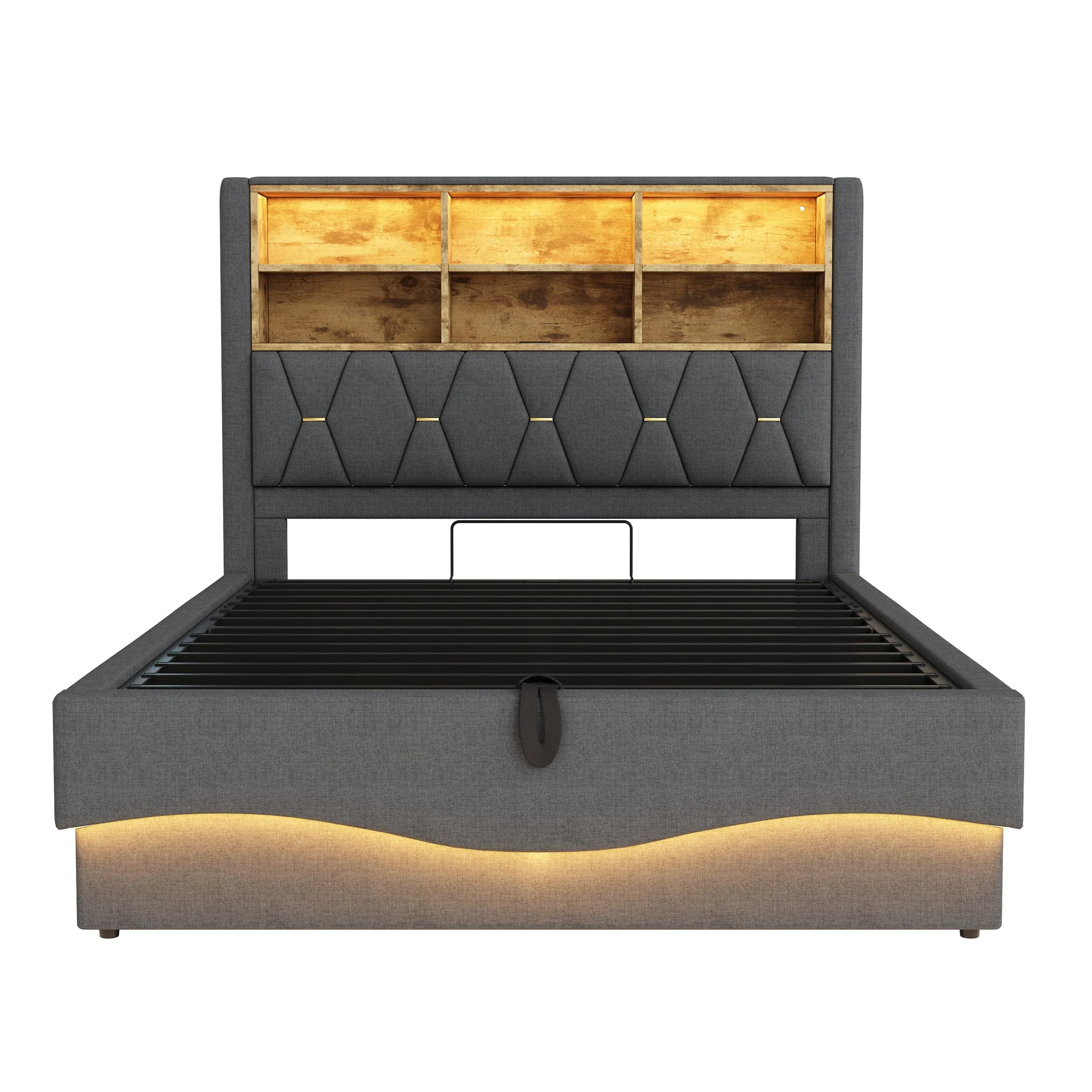 N623P284662E Multifunctional Upholstered Bed (140 x 200 cm) - Image 4