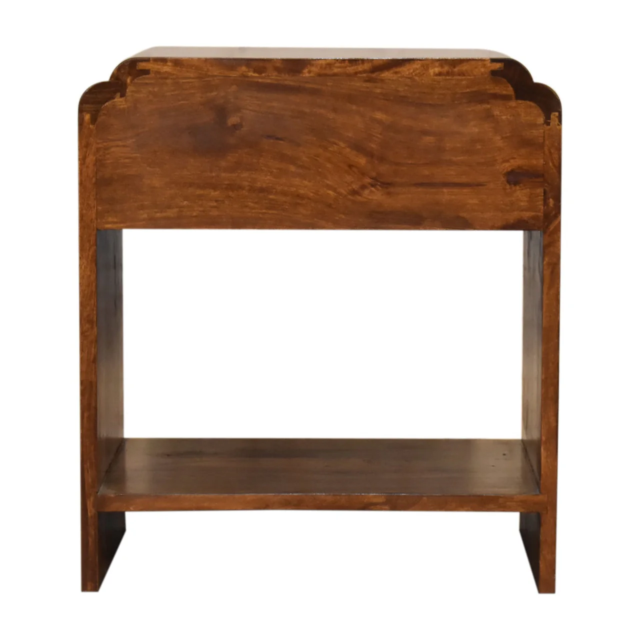 Newton Bedside, 1 Drawer Open Shelf, Solid Wood Dark Brown - Image 9