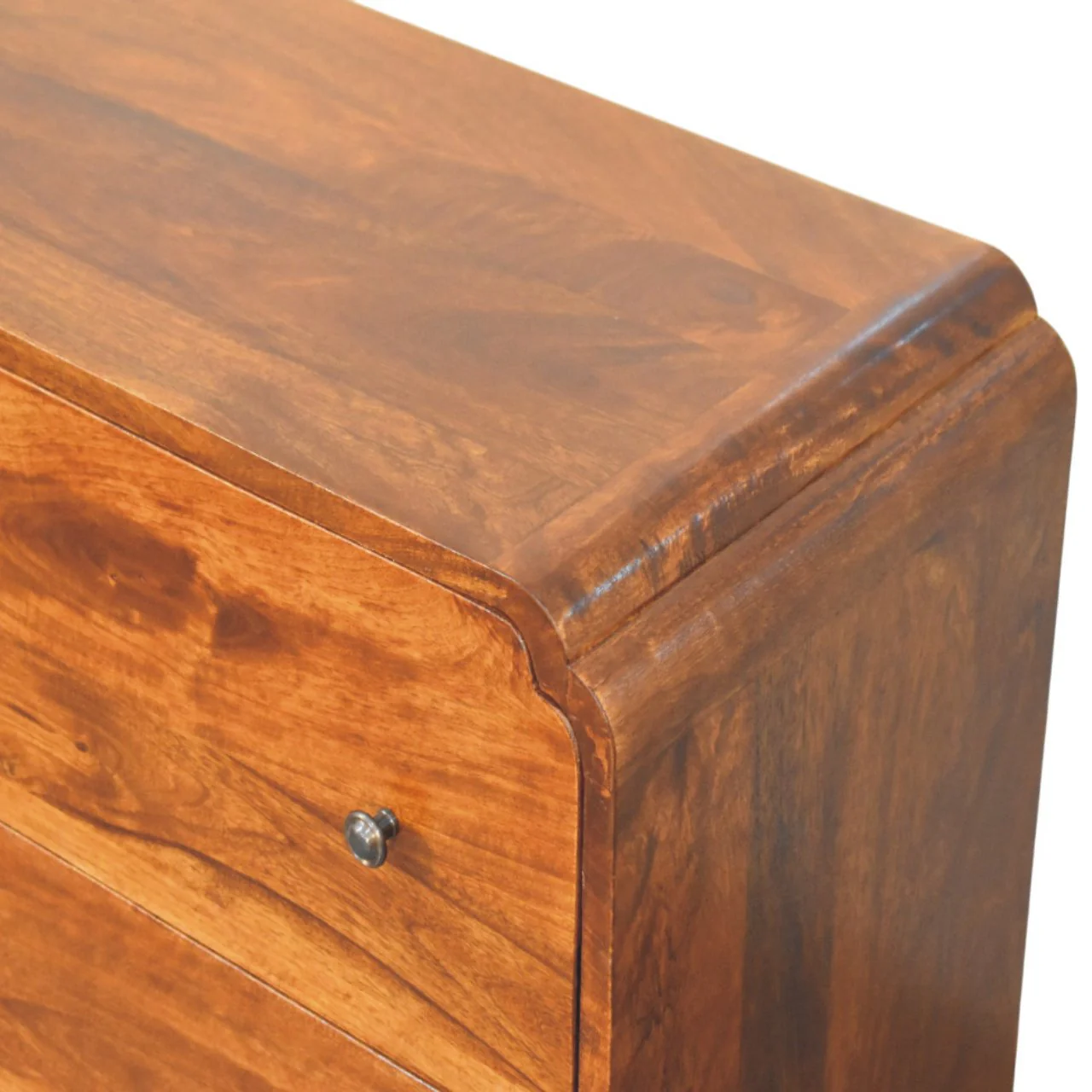 Newton Chestnut 3 Drawer Chest, Solid Wood Dark Brown - Image 6