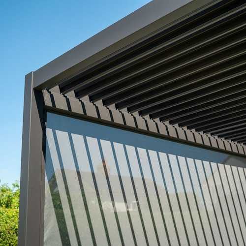 Nova - Titan Pergola Pull Down Screen - 4m - Grey - Image 10