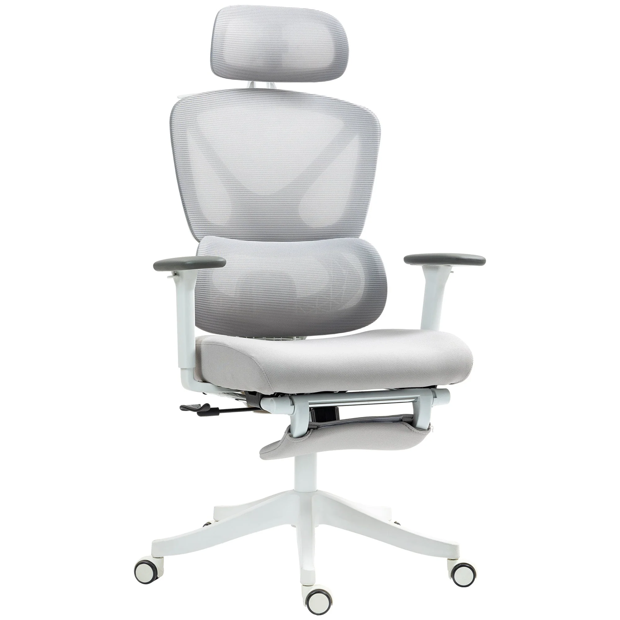 Office Chair Ergonomic Adjustable Grey - Image 2