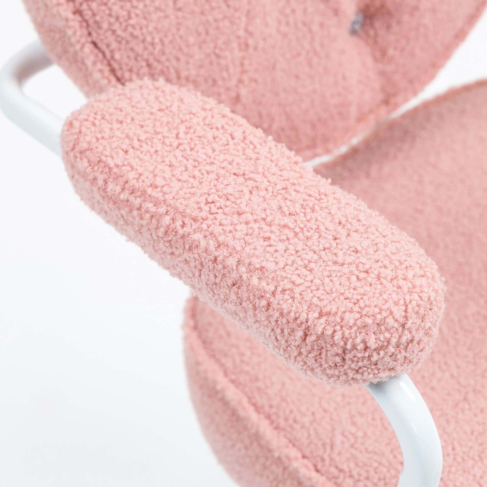 Office Chair, Ergonomic Desk with Rocking and Swivel, Pink Teddy Fleece - Image 8