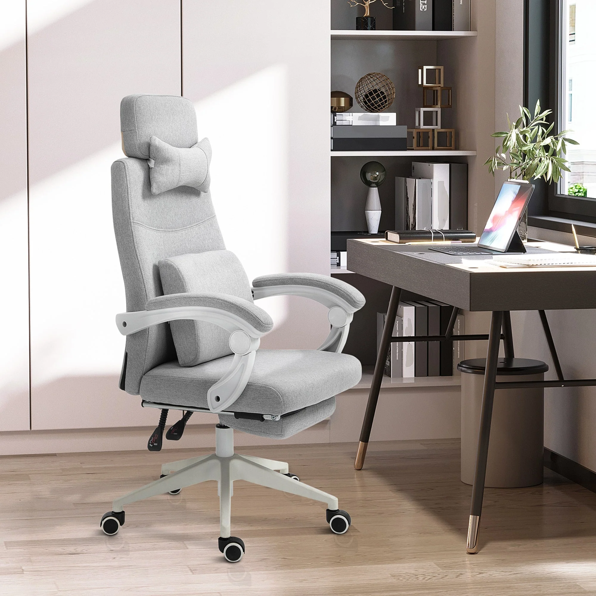 Office/Gaming Chair, Ergonomic with Casters, Polyester/Foam - Image 2