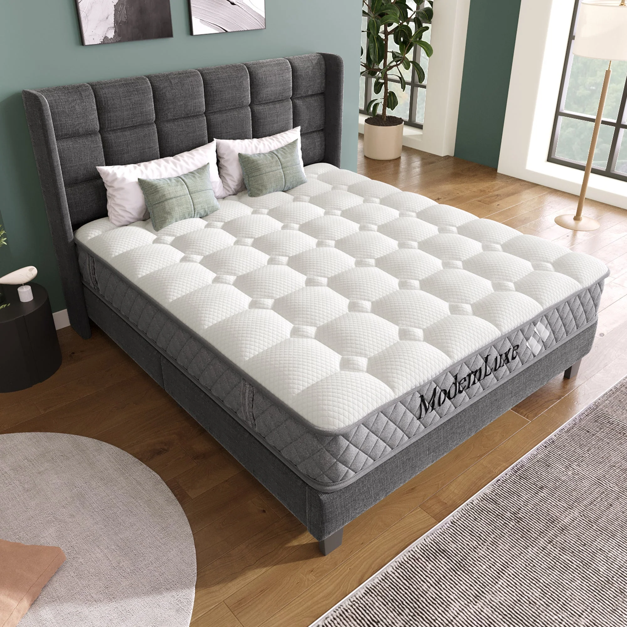 Orthopedic cold foam King mattress, 140x200 cm, 7-zone pocket spring core, H3 medium firm, 20 cm height, vacuum packed - Image 3