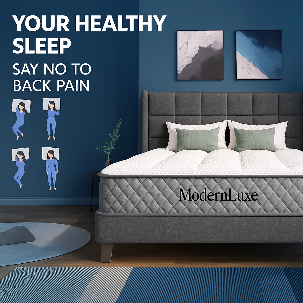 Orthopedic cold foam King mattress, 140x200 cm, 7-zone pocket spring core, H3 medium firm, 20 cm height, vacuum packed - Image 9
