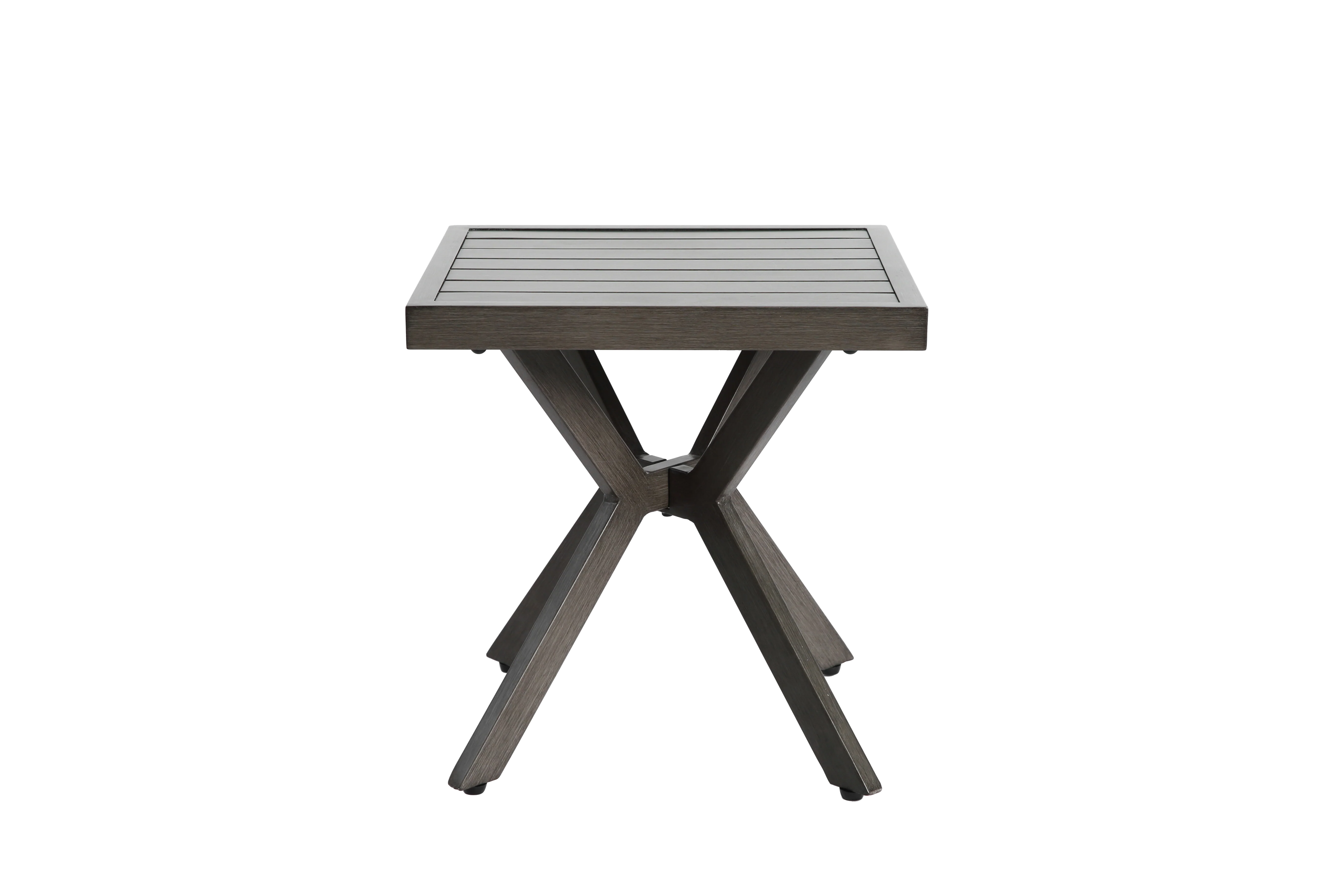 Outdoor Aluminum Square Side Table End Table for Patio, Backyard, Pool, Indoor, Dark Gray - Image 7