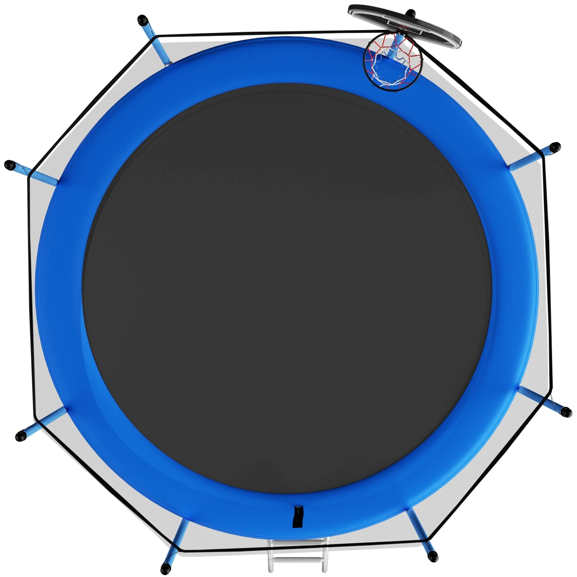 Outdoor Trampoline 305 cm with Reinforced Leg Crossbars and One-Piece Construction, Metal - Image 6
