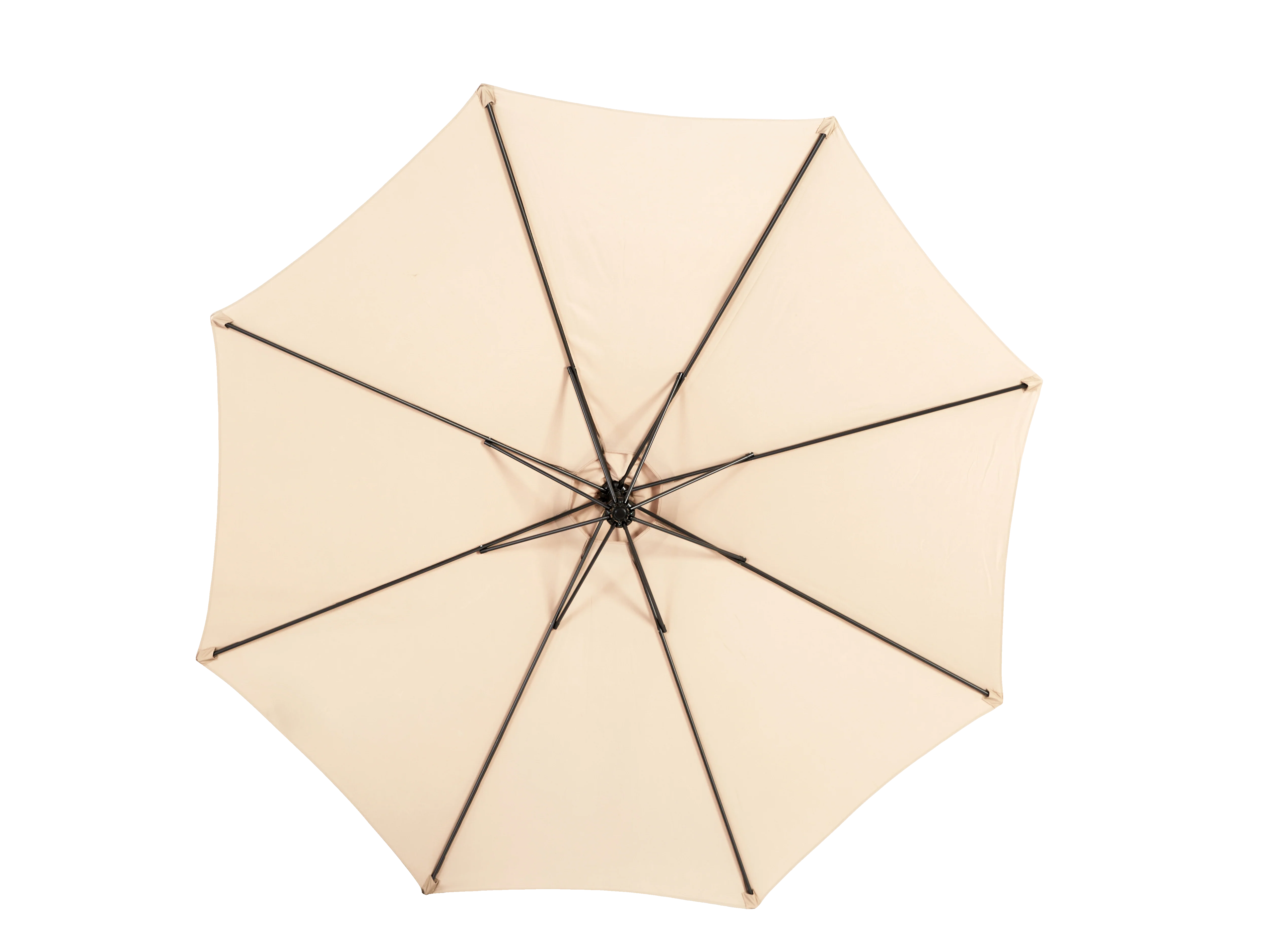 Outdoor Umbrella, 14.8 Ft Rectangular Double Sided Large with Crank, Khaki - Image 4