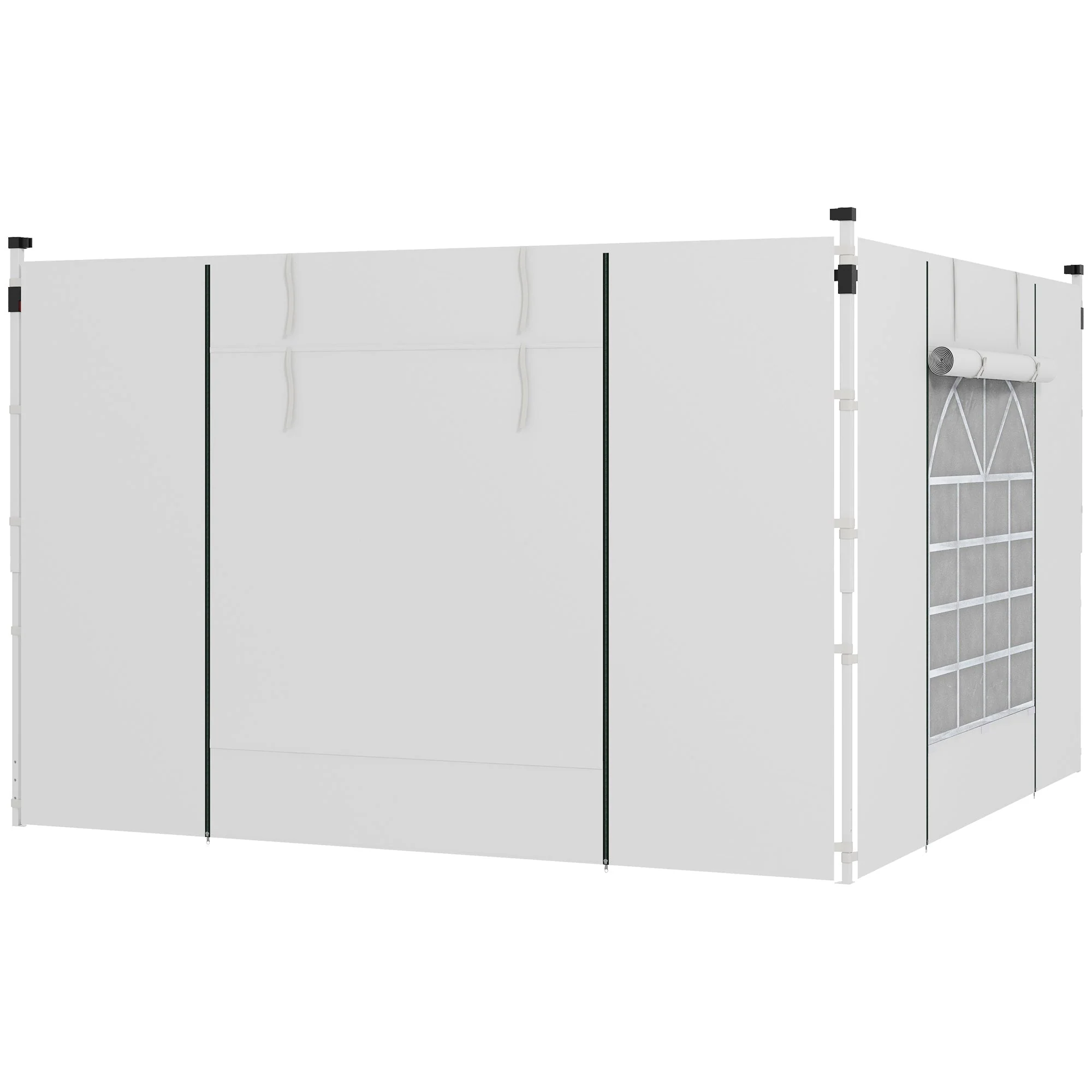 Pavilion Side Panels, Set of 2, Window & Door, Oxford, White - Image 2