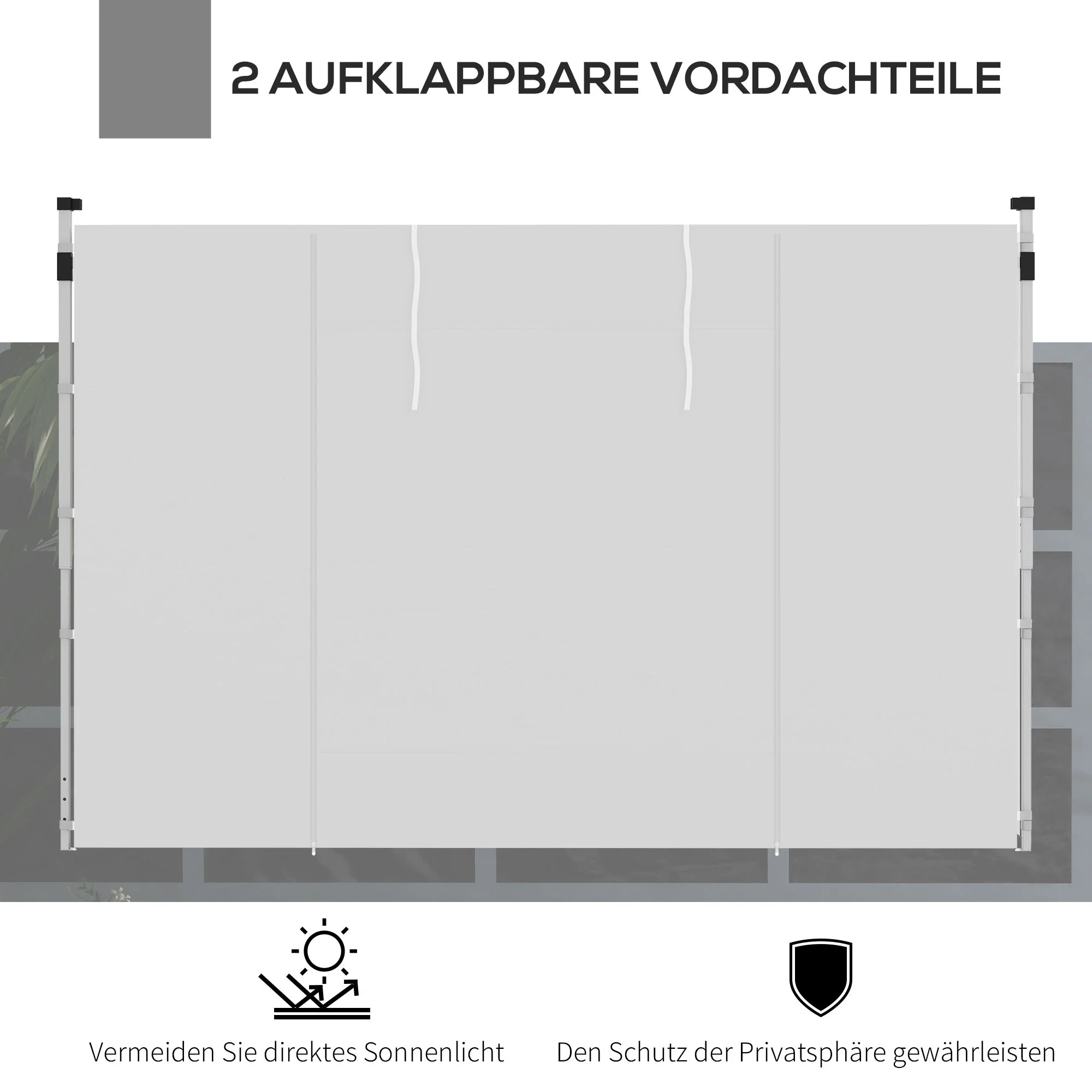 Pavilion Side Panels, Set of 2, Window & Door, Oxford, White - Image 5