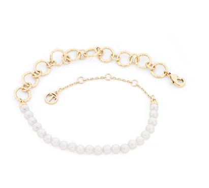 Pearl & Rings Bracelet Gold