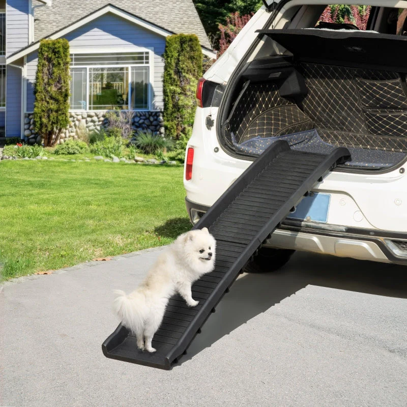 Pet Ramp Foldable Car Ramp for SUVs, Cars - Black