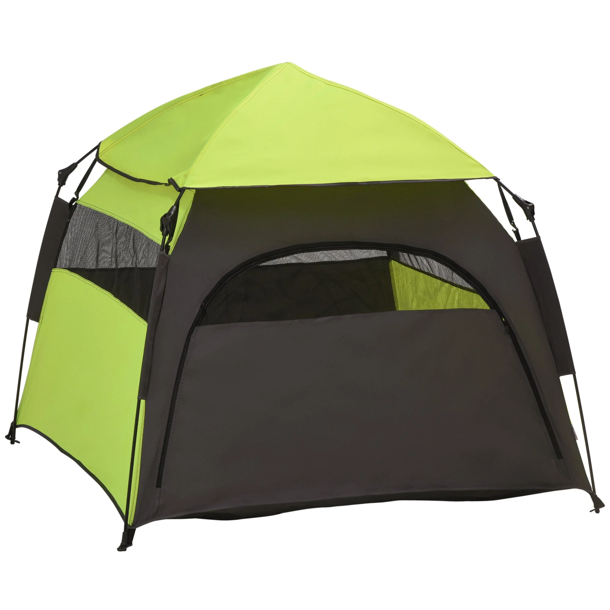 Pet Tent Teepee, Outdoor Use Sunshade Mesh Window, Green - Image 2