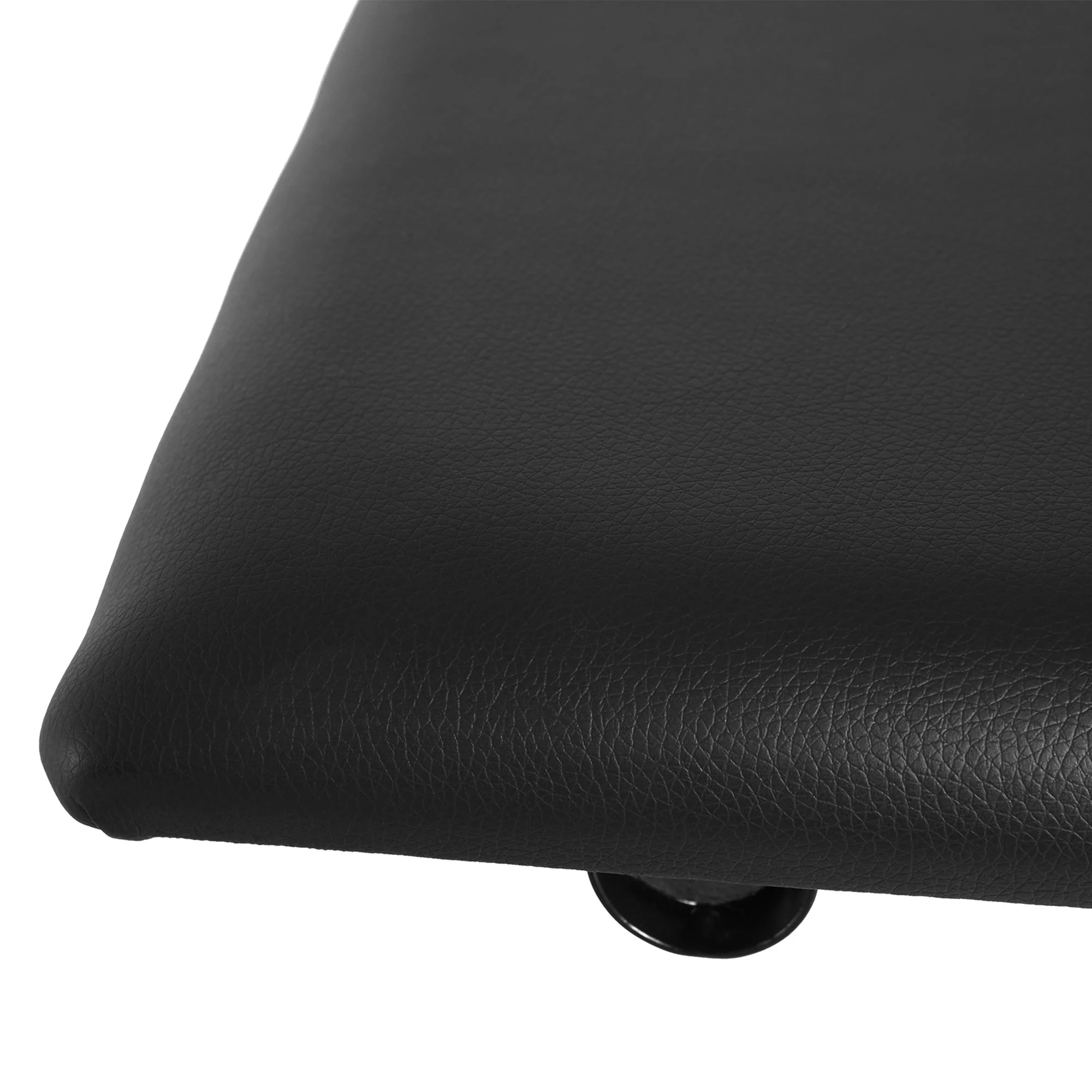 Piano Stool/Bench, Height Adjustable Foldable Metal, Black Faux Leather - Image 8